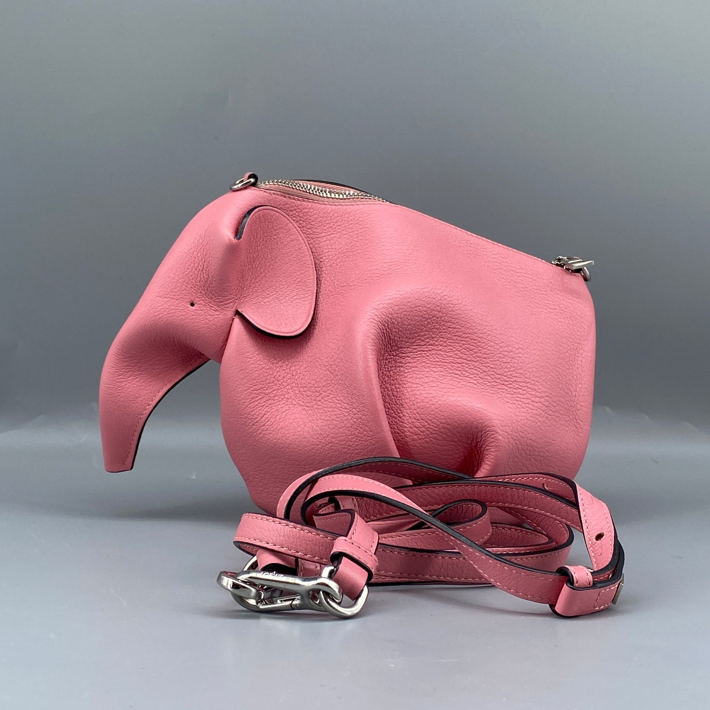Loewe Pink Leather Elephant Crossbody Bag