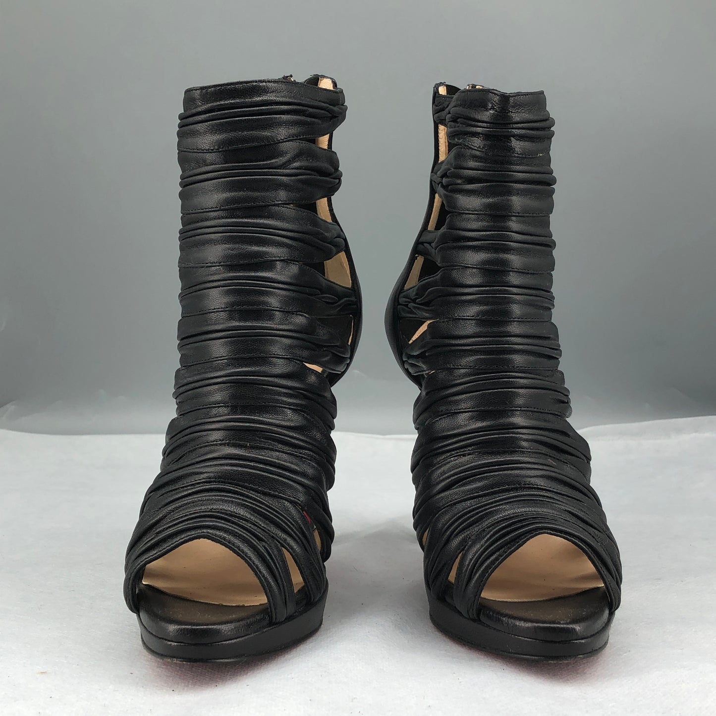 Christian Louboutin Women's Strappy Cage Platform Heels 36 Black