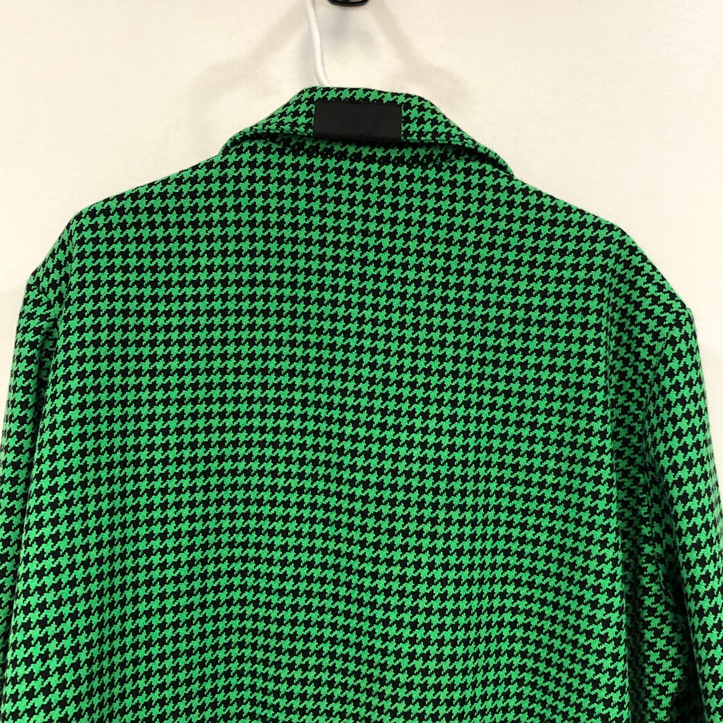 Balenciaga Green Houndstooth Wool Blazer Size 36