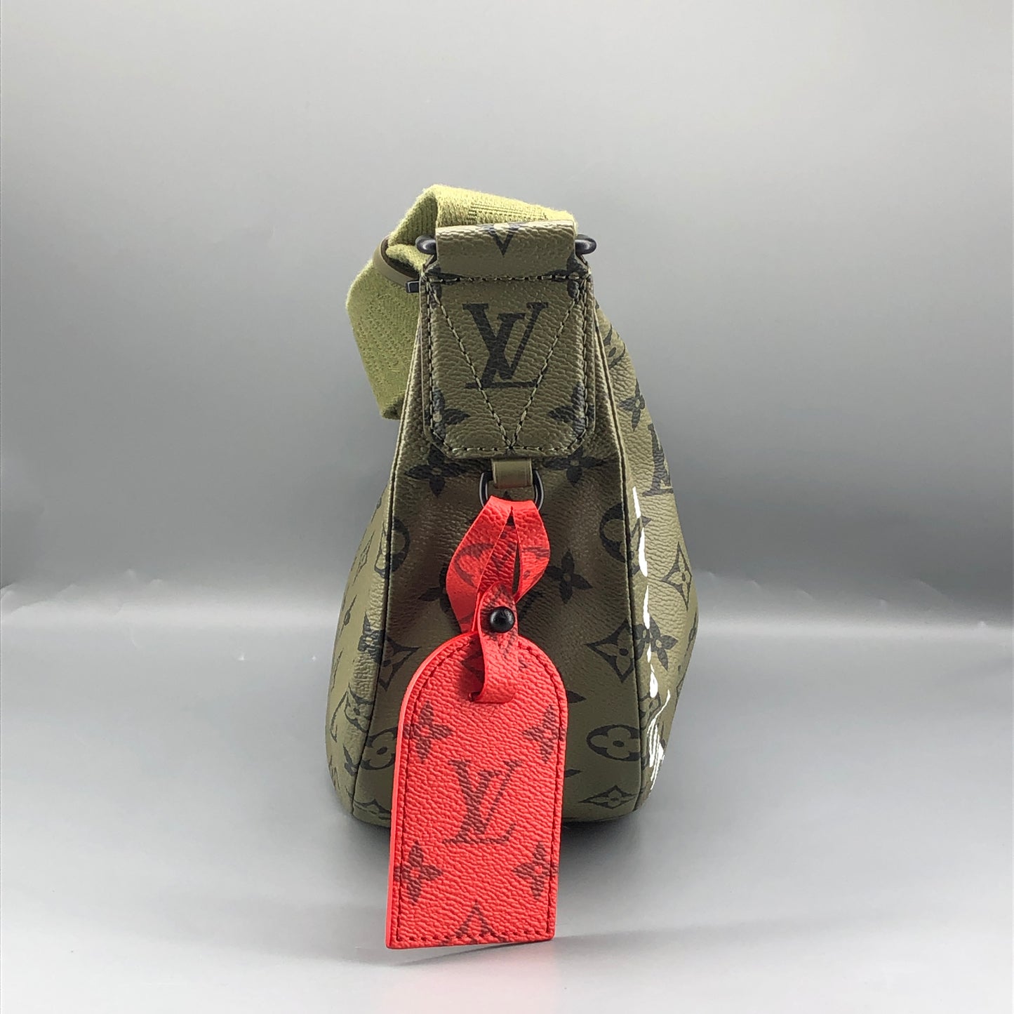 Louis Vuitton Monogram Hamac Bag Khaki Green Vermillion Red