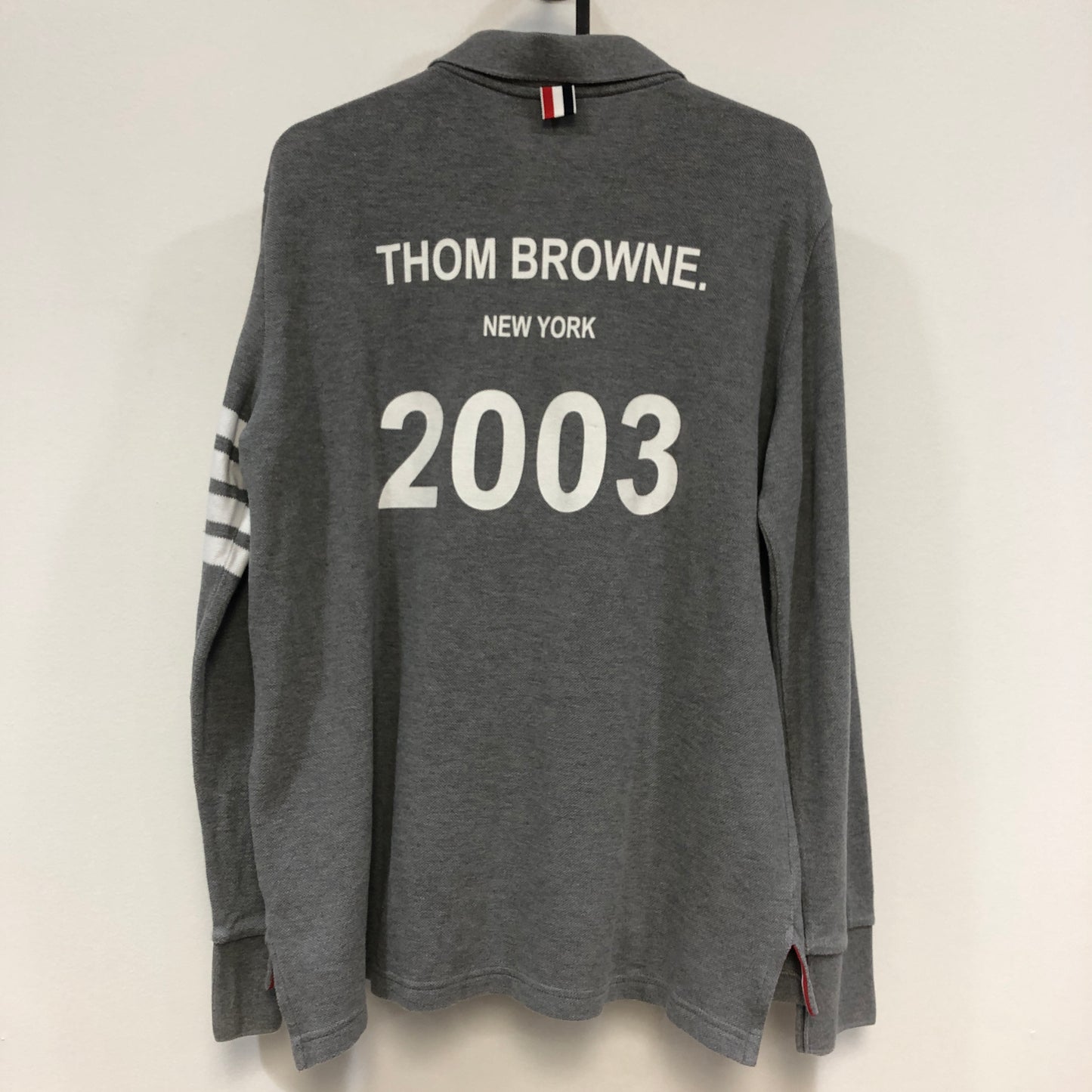 Thom Browne 4-Bar 2003 Long Sleeve Polo Shirt Size 44 Grey