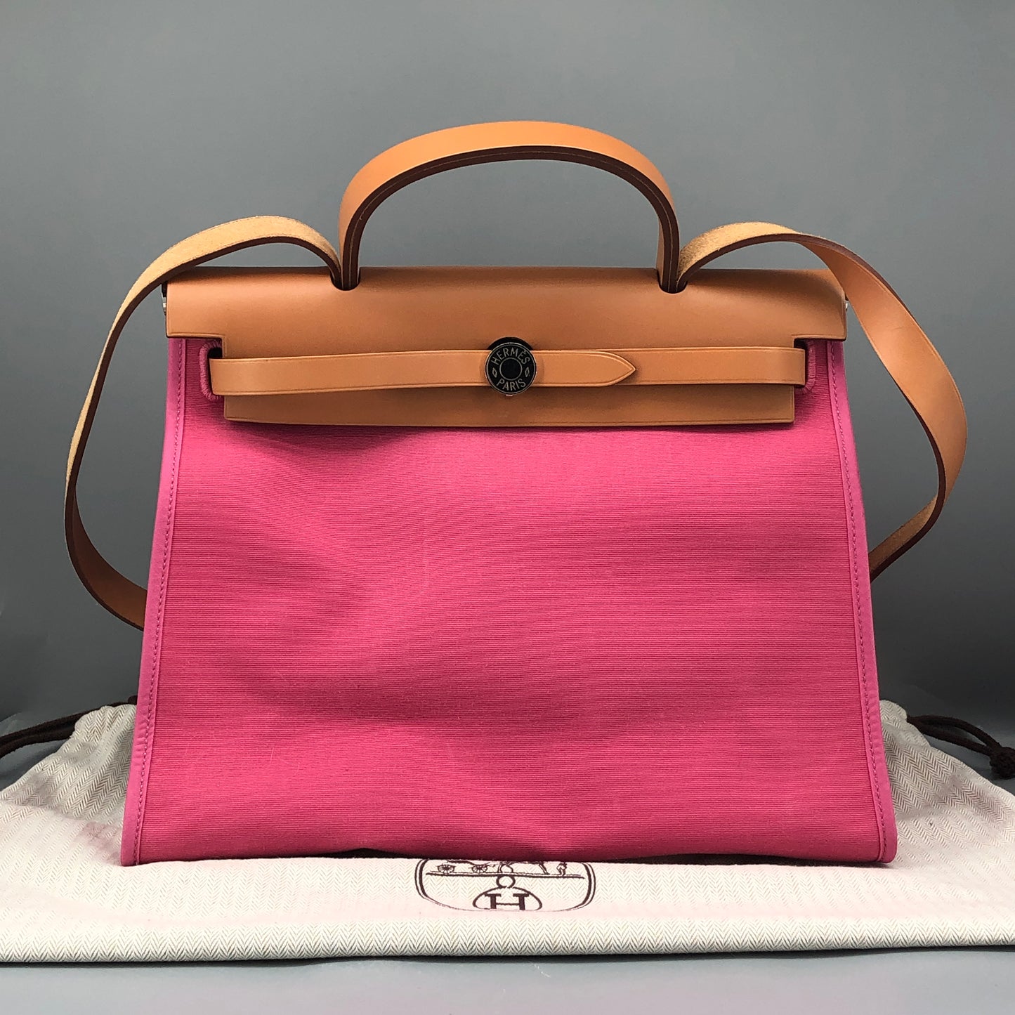 Hermes 2011 Pink Canvas Herbag 31  Shoulder Bag