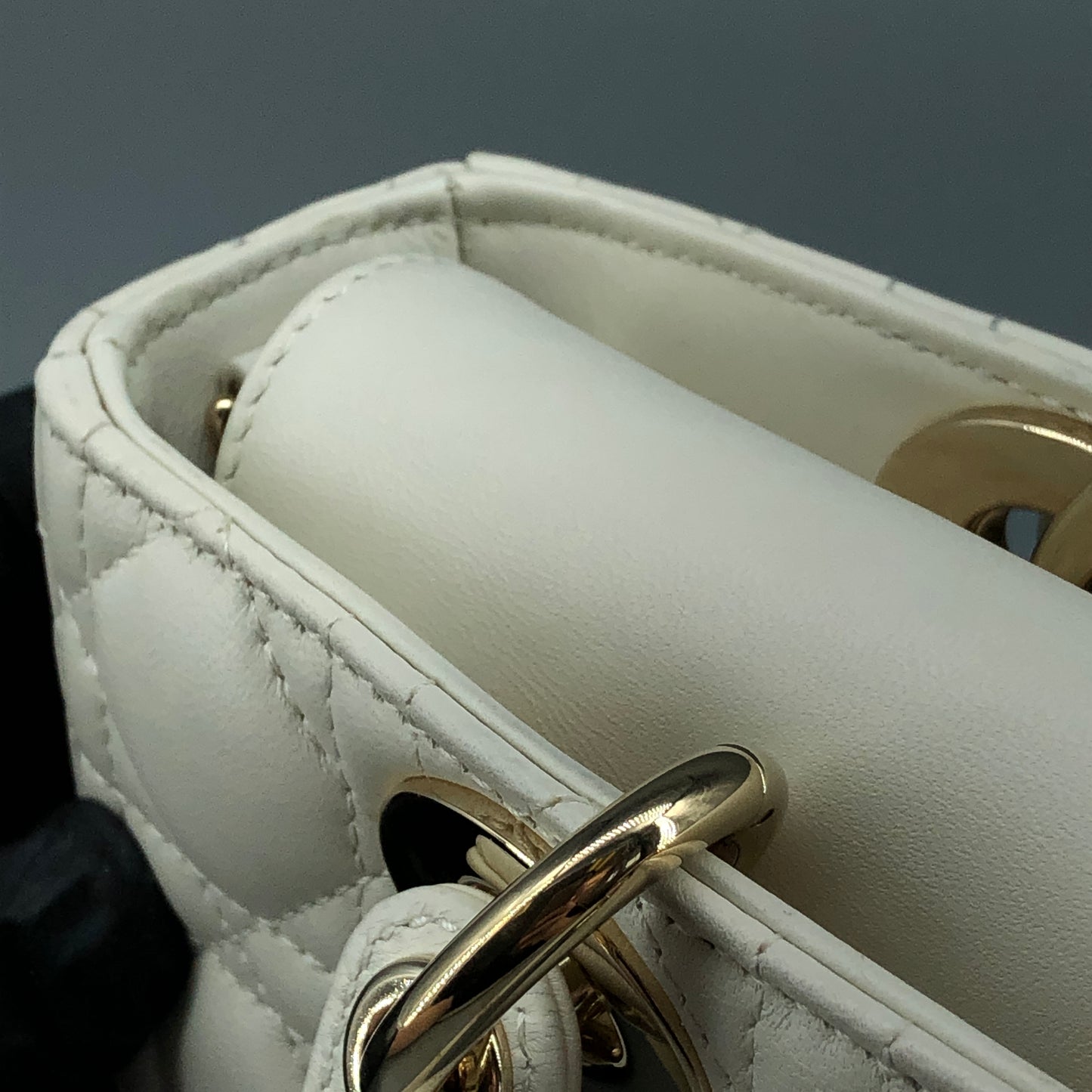 Christian Dior Lady D-Joy Small Crossbody Bag Cream