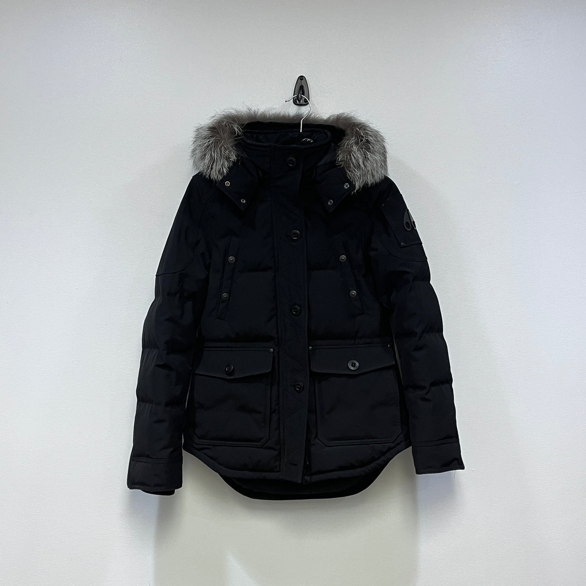 Moose Knuckle Black Parka  Size  S