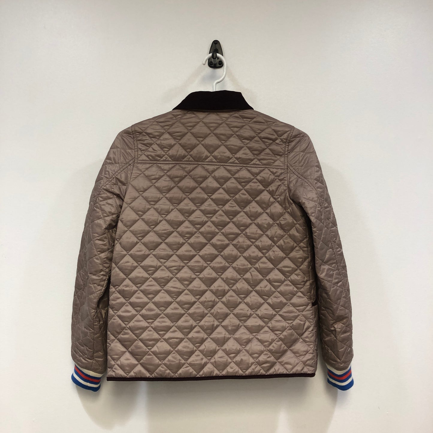 Burberry Classic Diamond Quilted Collared Jacket 12Y Height 152cm Dark Brown Khaki Two-Tone