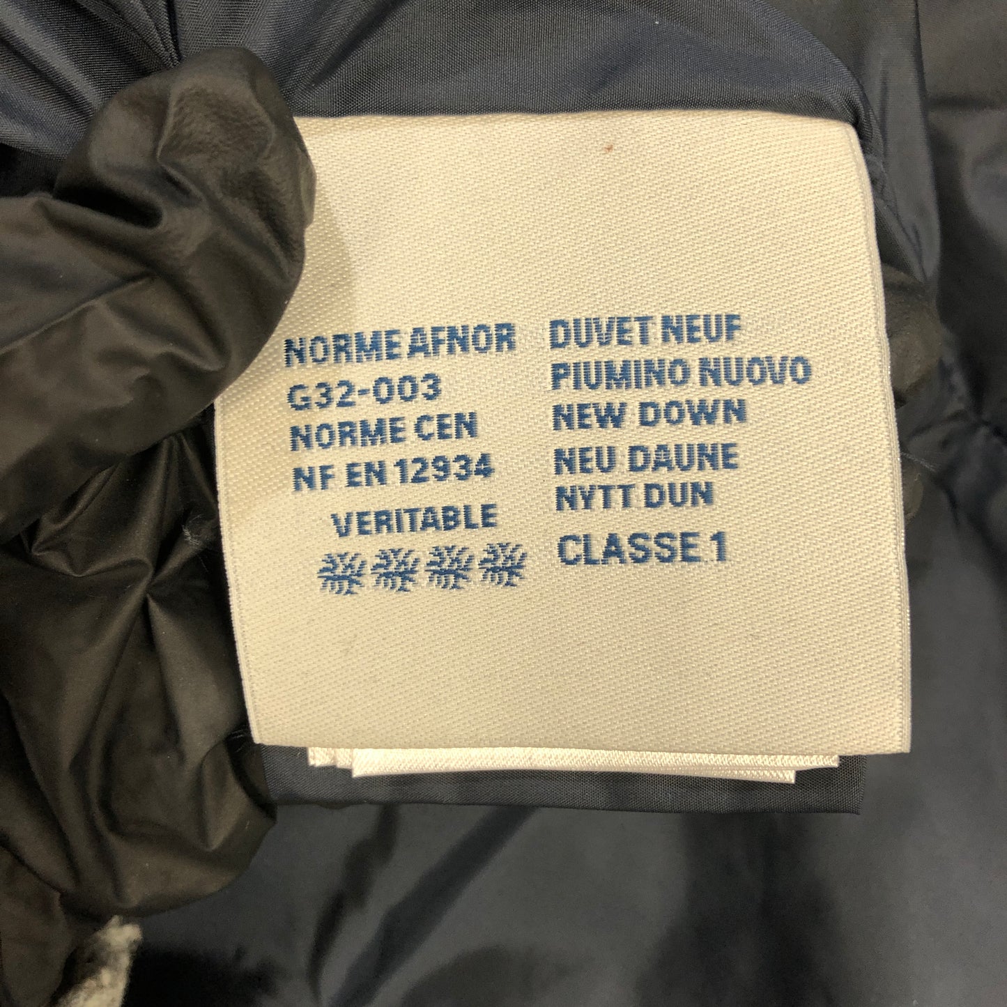 Moncler Dark Blue Quilted Down Jacket Size 00