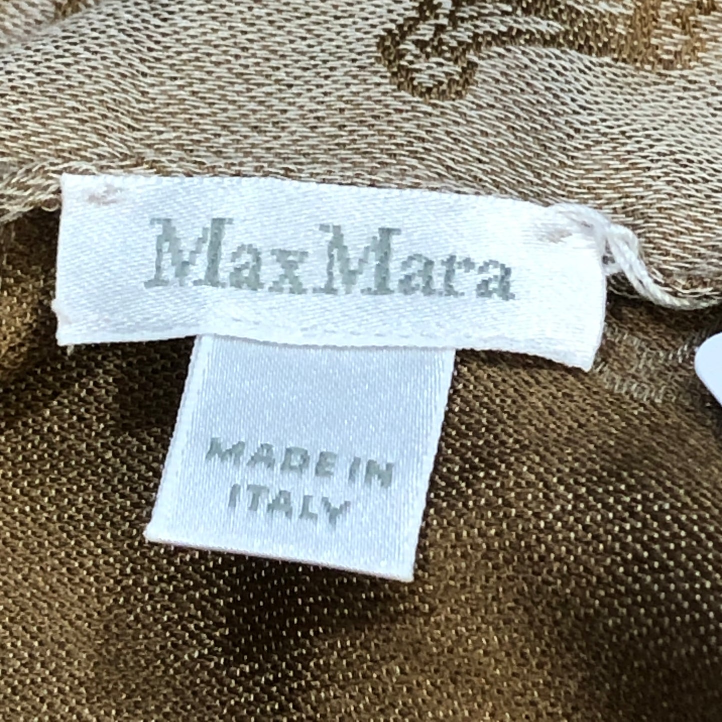 Max Mara Brown Monogram Large Shawl Scarf 192×74cm