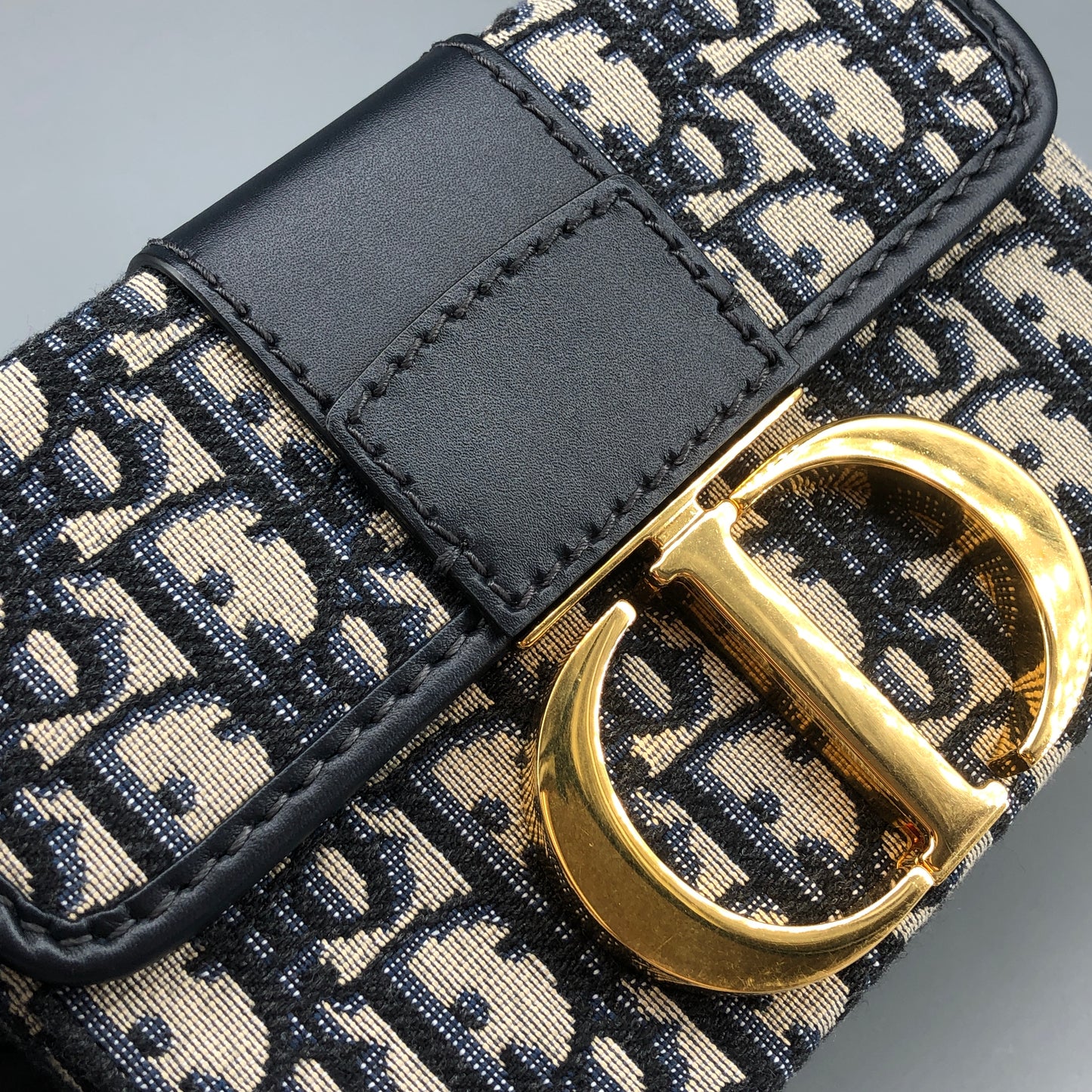 Christian Dior Mini 30 Montaigne Box Bag Grey/navy/black