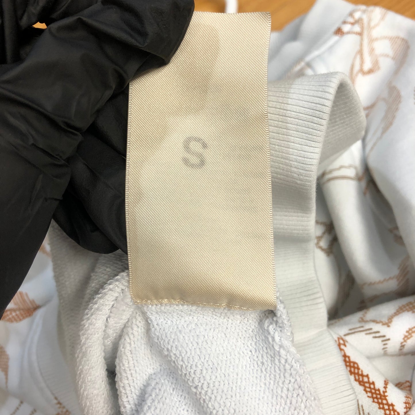 Hermes White/Orange Chain Print Sweatshirt Size 40