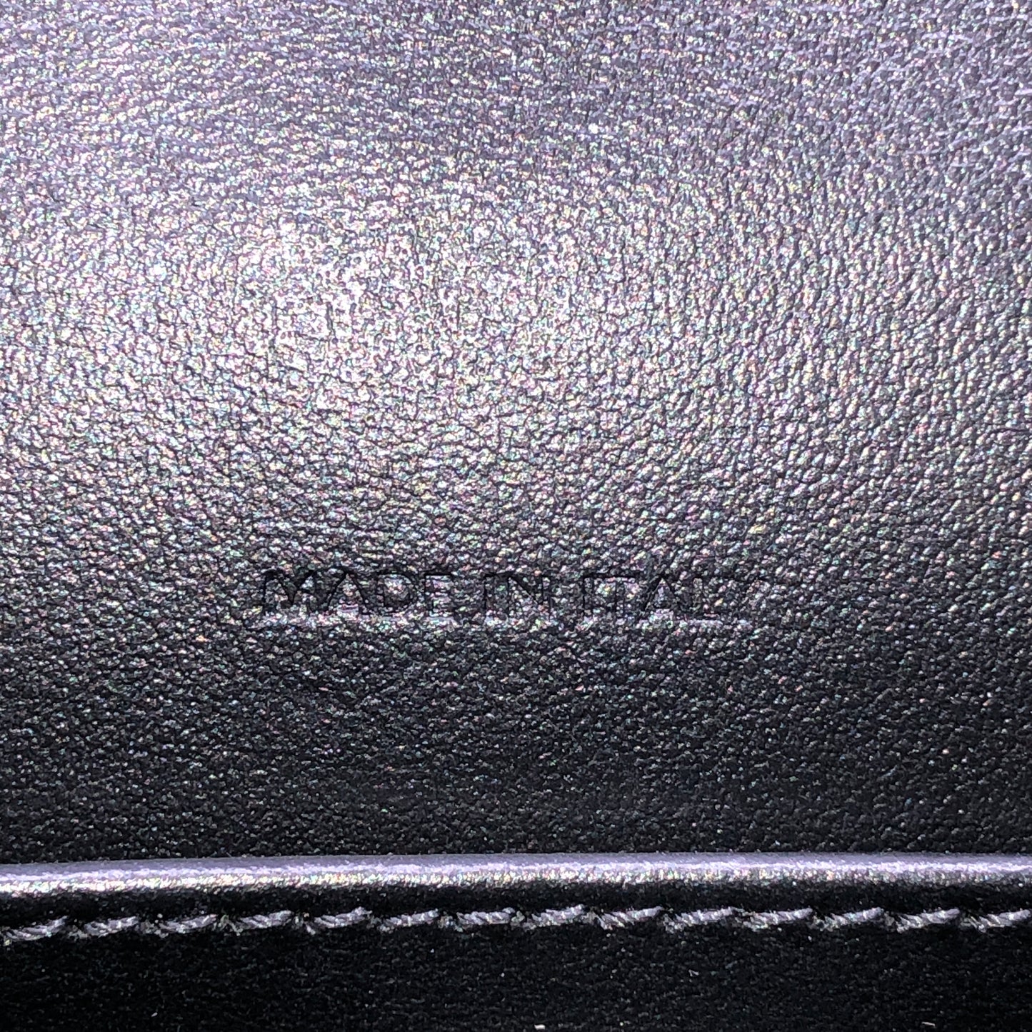 Celine Triomphe Leather WOC Wallet On Chain Crossbody Bag  Black