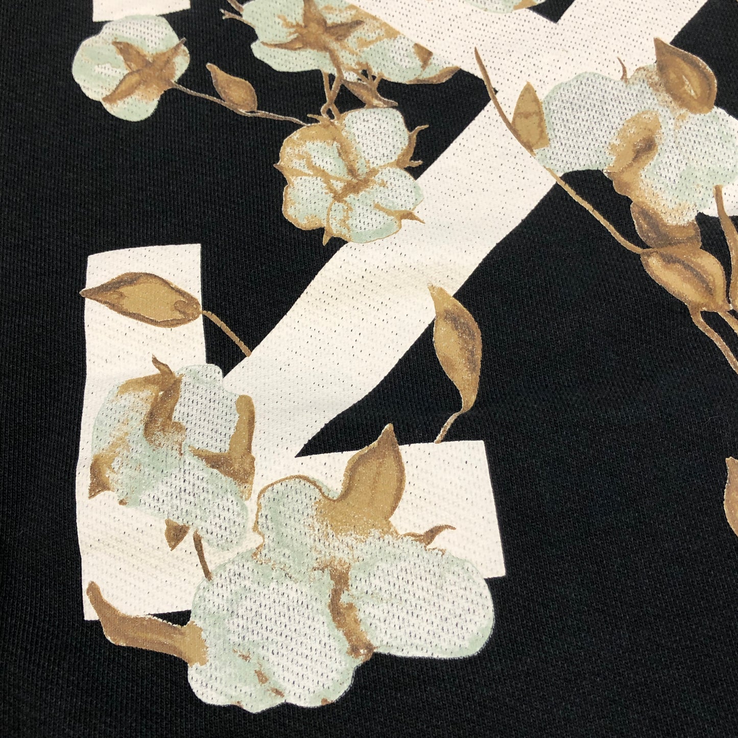 Off-White Black Floral Arrow Print Long Sleeve Top Size M