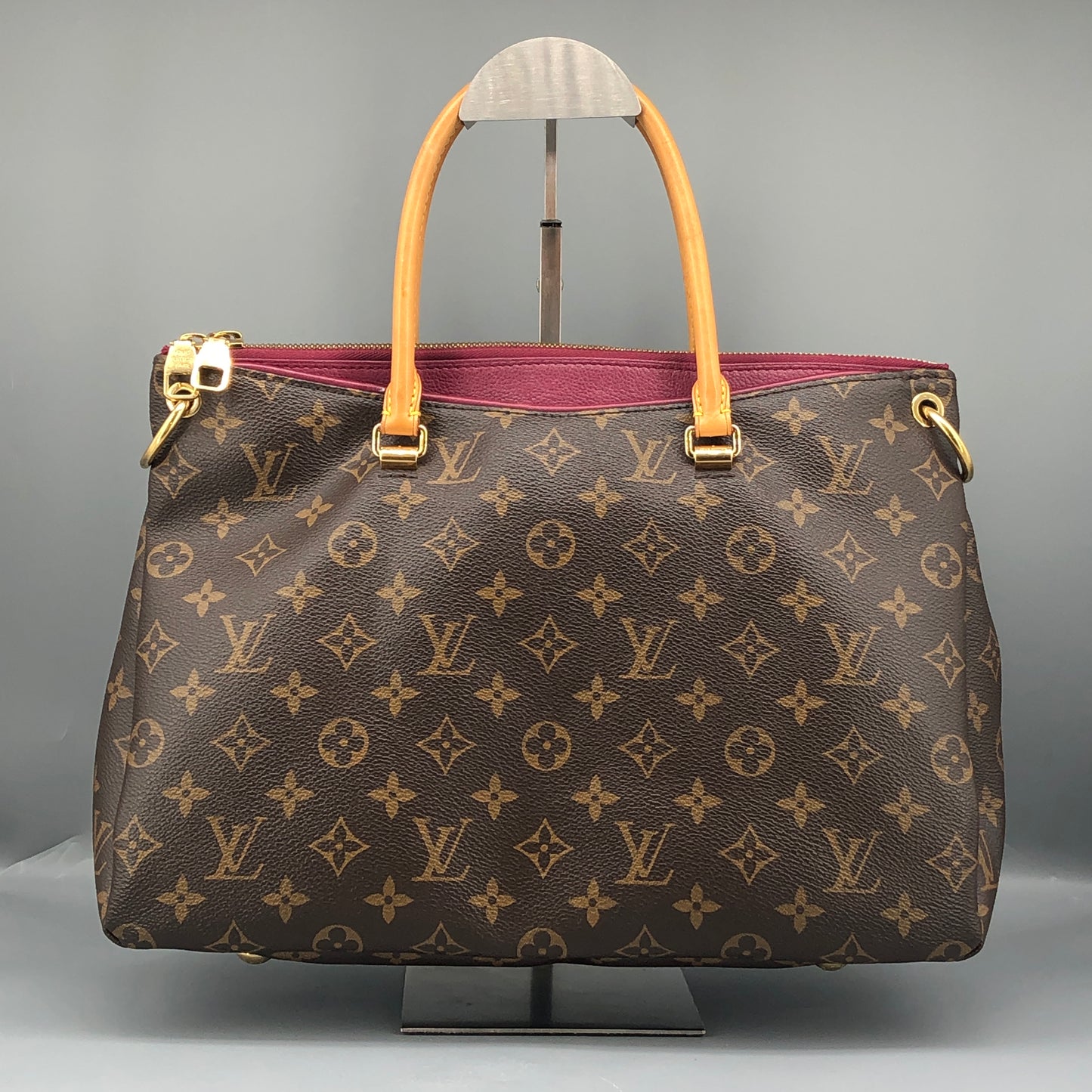 Louis Vuitton Monogram Pallas MM Handbag Brown