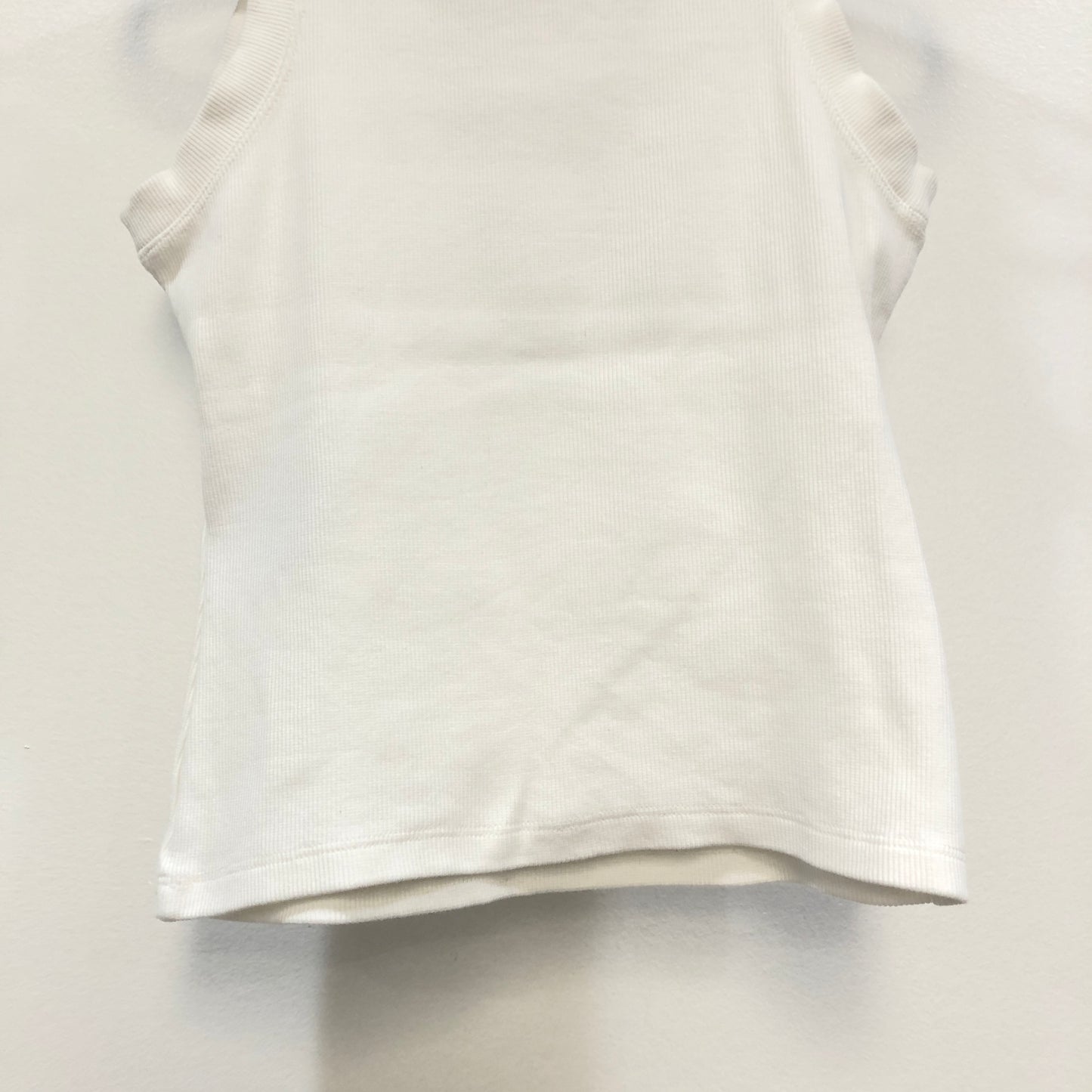 Off-White White Ribbed Sleeveless Tank Top Size 40