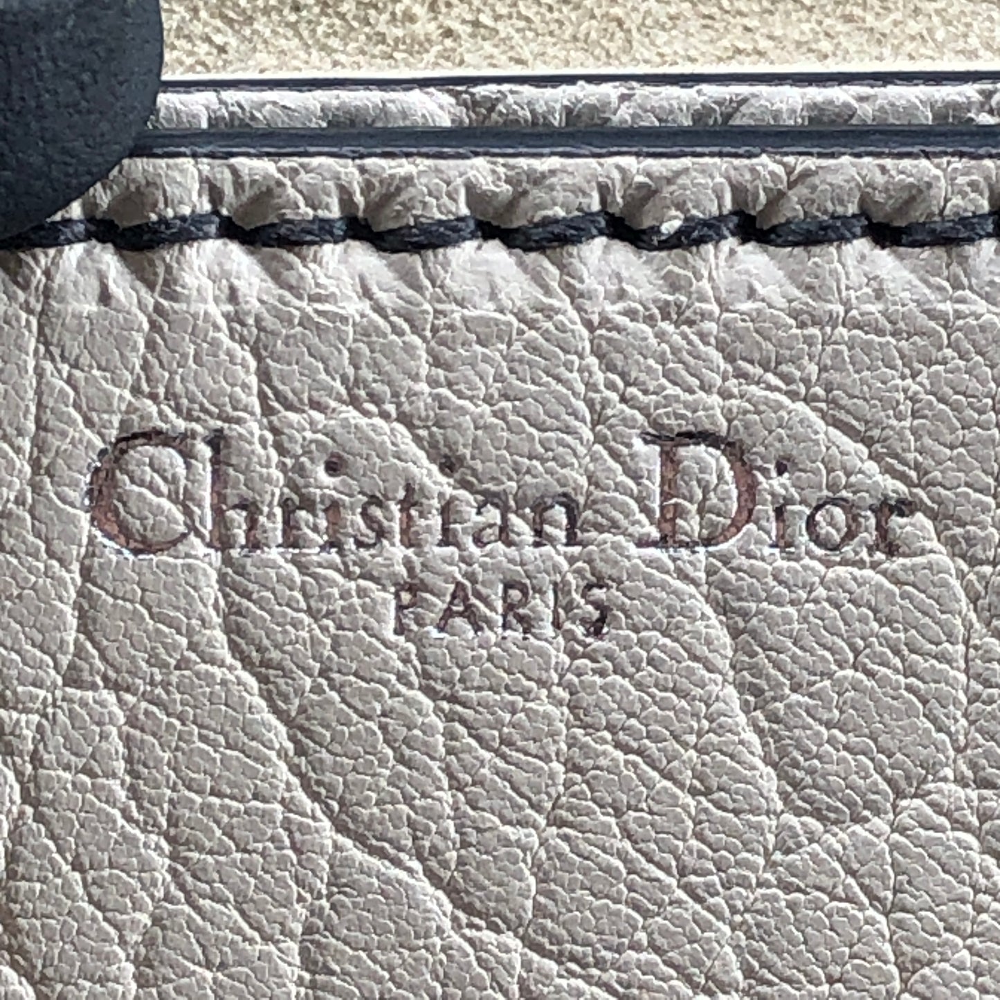 Christian Dior Dio(r)evolution Cream Grained Calfskin shoulder Bag