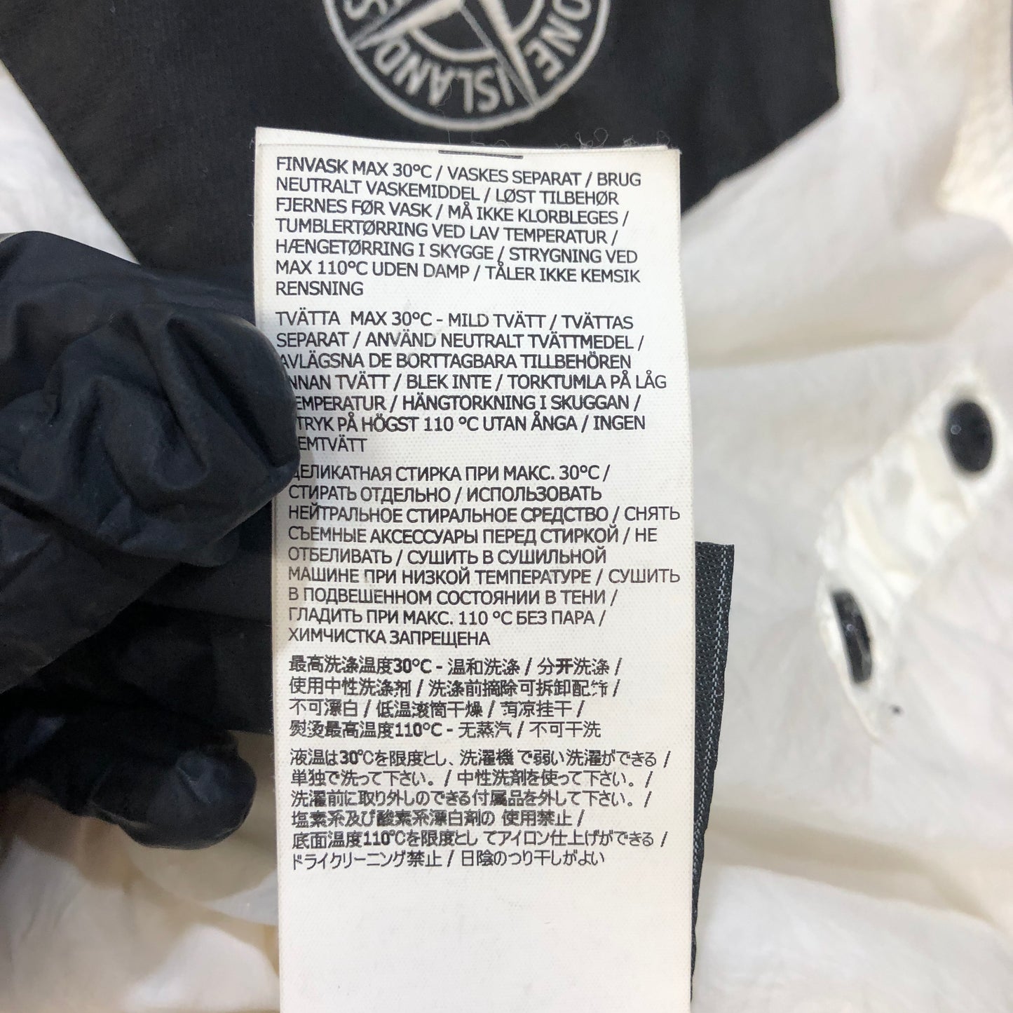 Stone Island White Hooded Down Jacket Size M