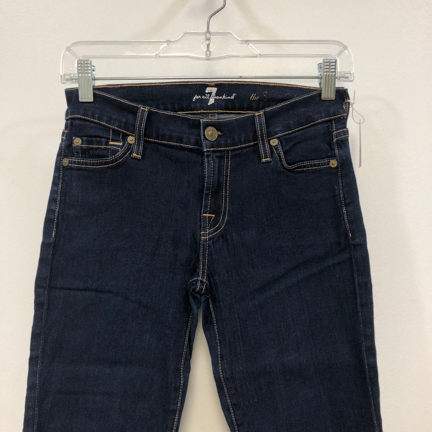 7 For All Mankind Dark Blue Skinny Jeans Size 25