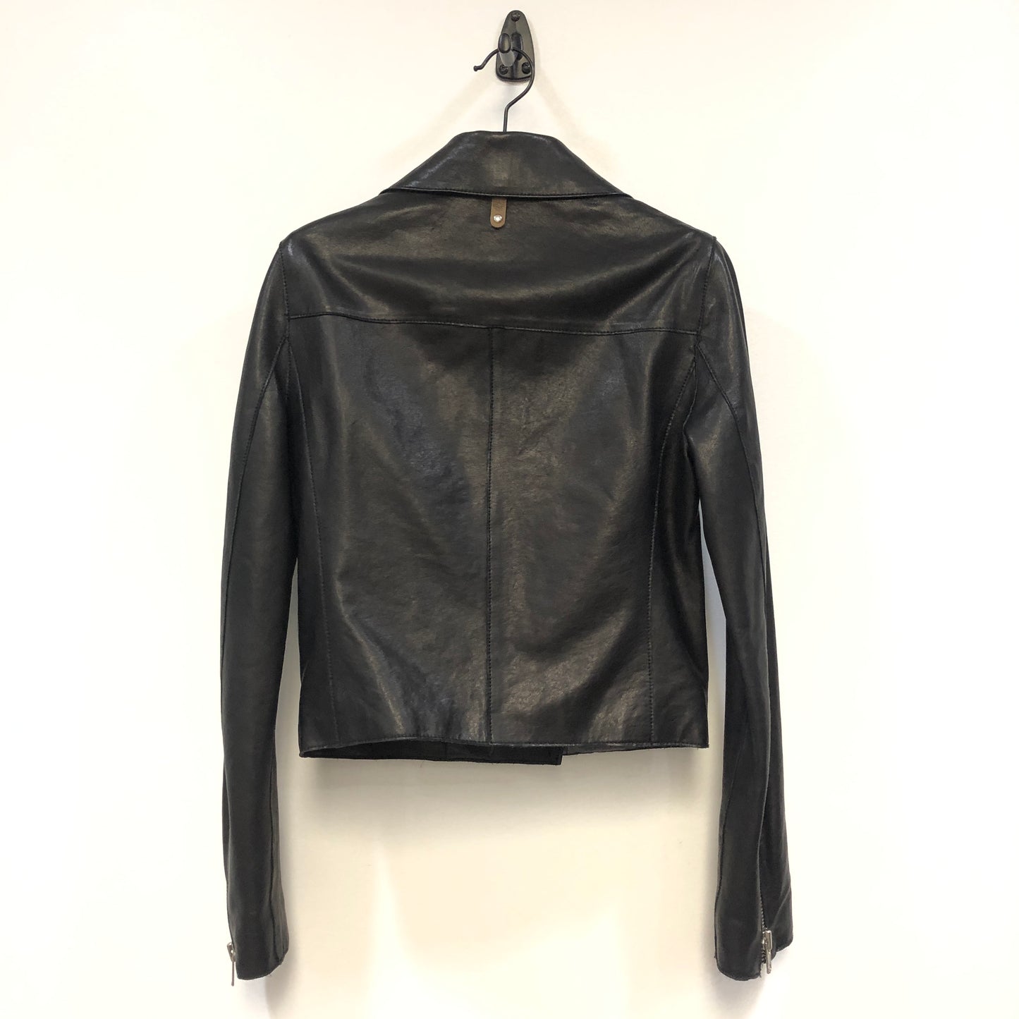 Mackage Black Leather Biker Jacket Size XS