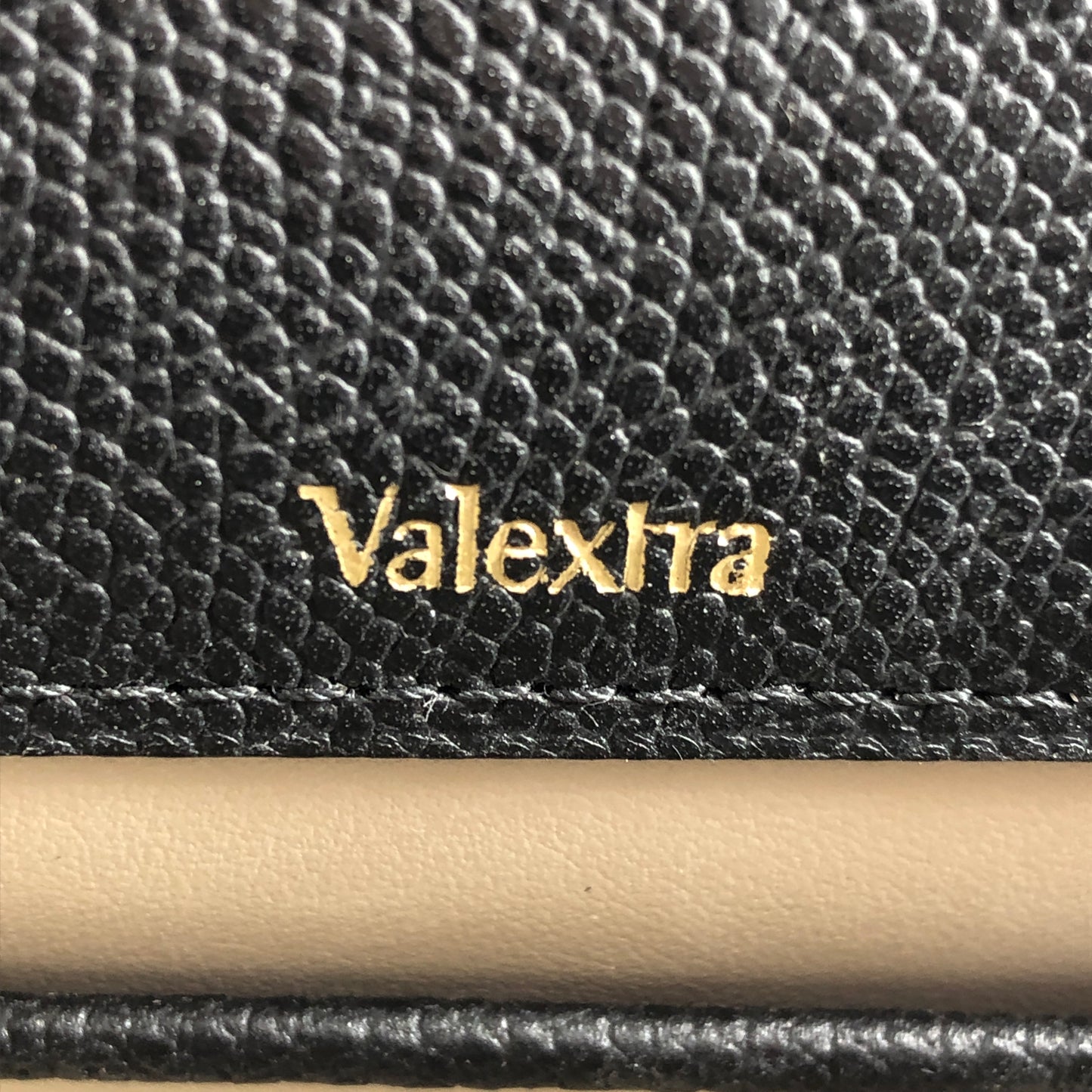Valextra Iside Black Grained Calfskin Handbag