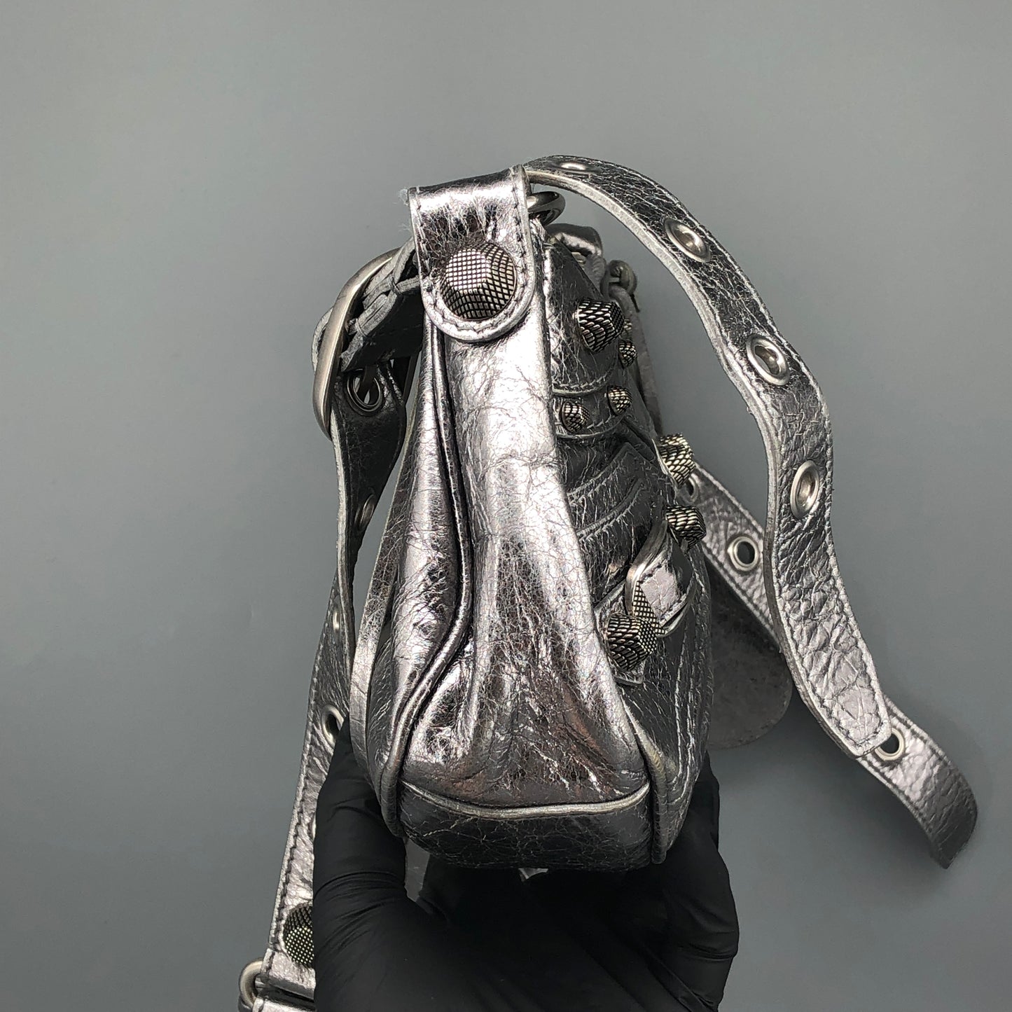 Balenciaga Le Cagole XS Shoulder Bag Silver