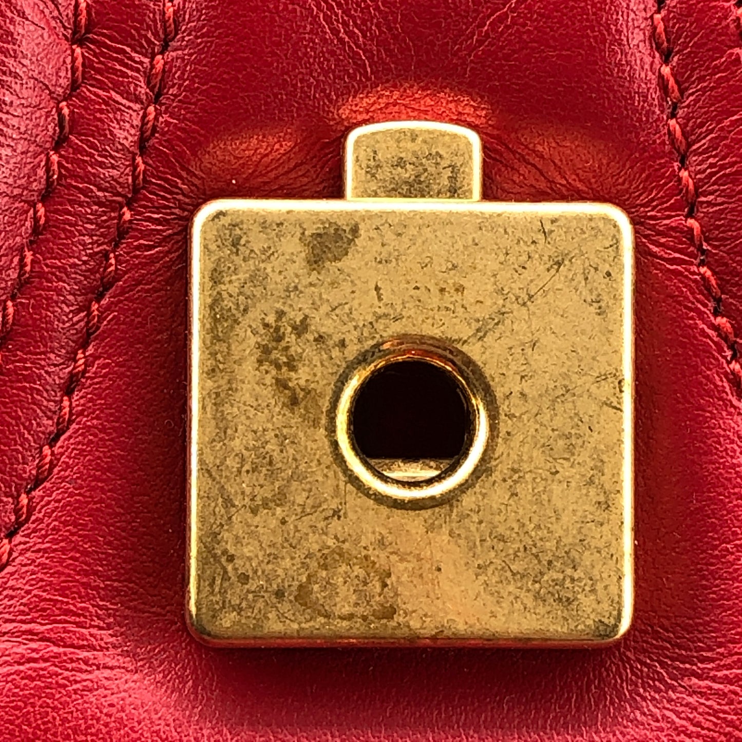 Gucci Red Quilted GG Marmont Chain Shoulder Bag