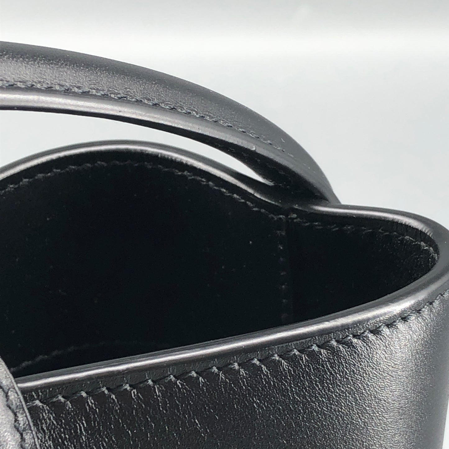 Saint Laurent Shiny Calfskin Le 37 Mini Bucket Bag Black