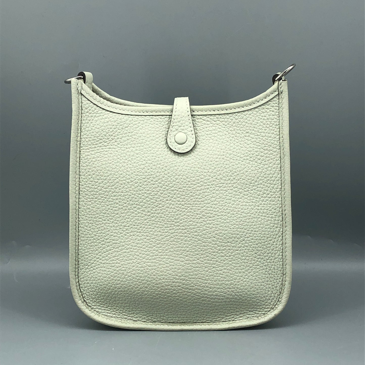 Hermes Mini Evelyne 2024 TPM Light Grey-White tong with Subtle Green Undertone