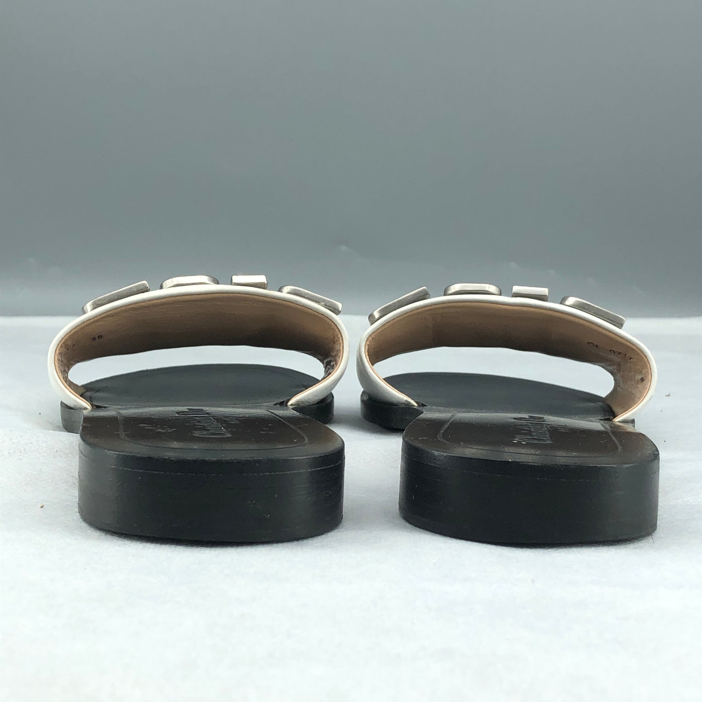 Christian Dior Dioriviera Logo Slide Sandals Size 38 White