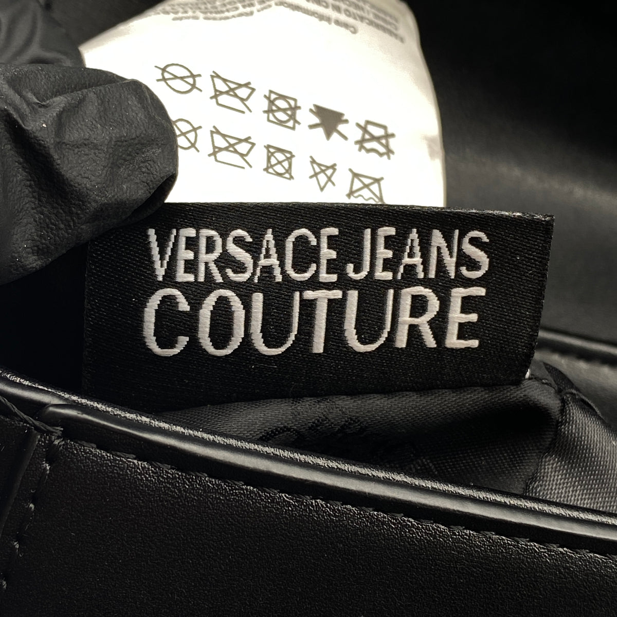 Versace Jeans Couture black saddle shoulder bag