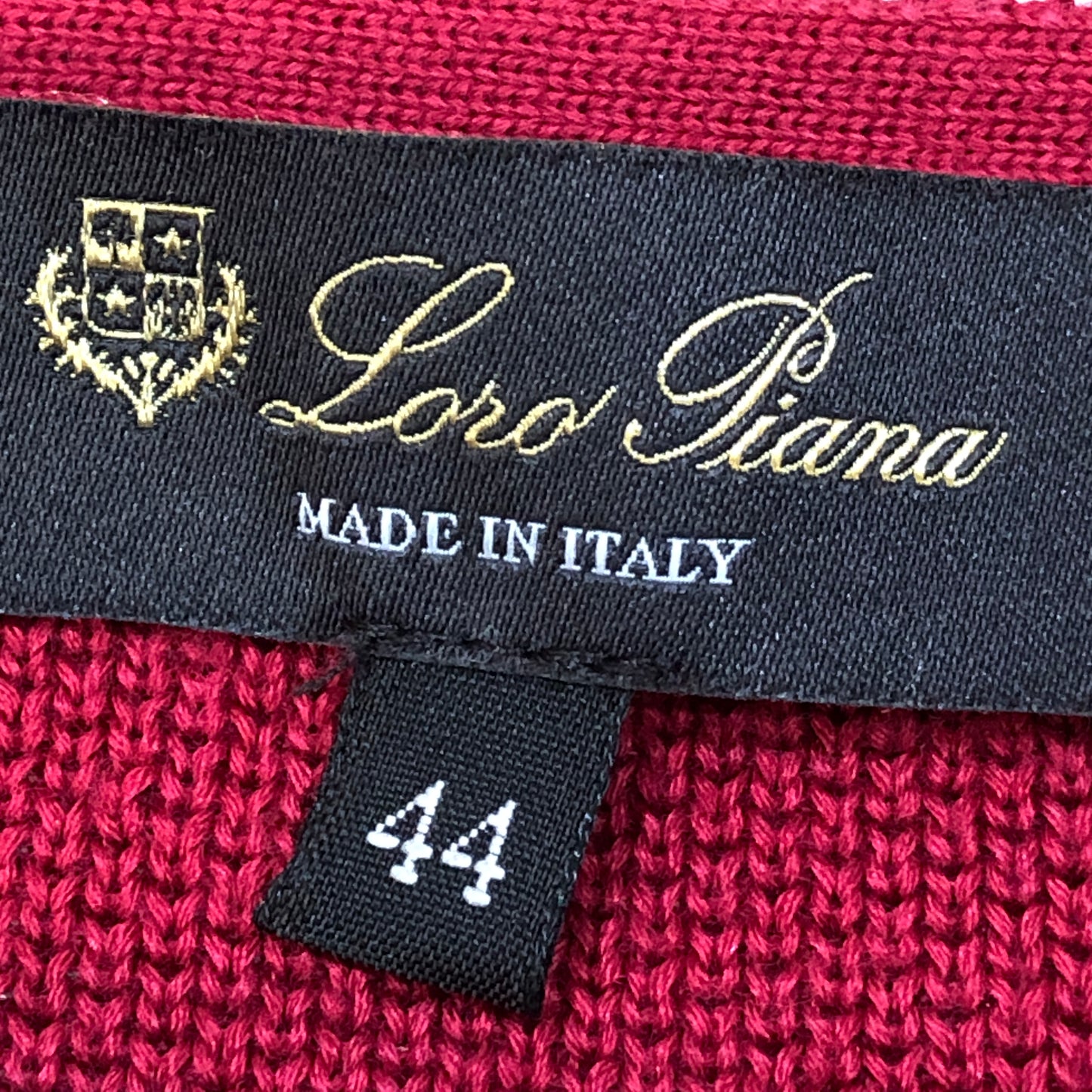 Loro Piana Red Short Sleeve Knit Top Size 44