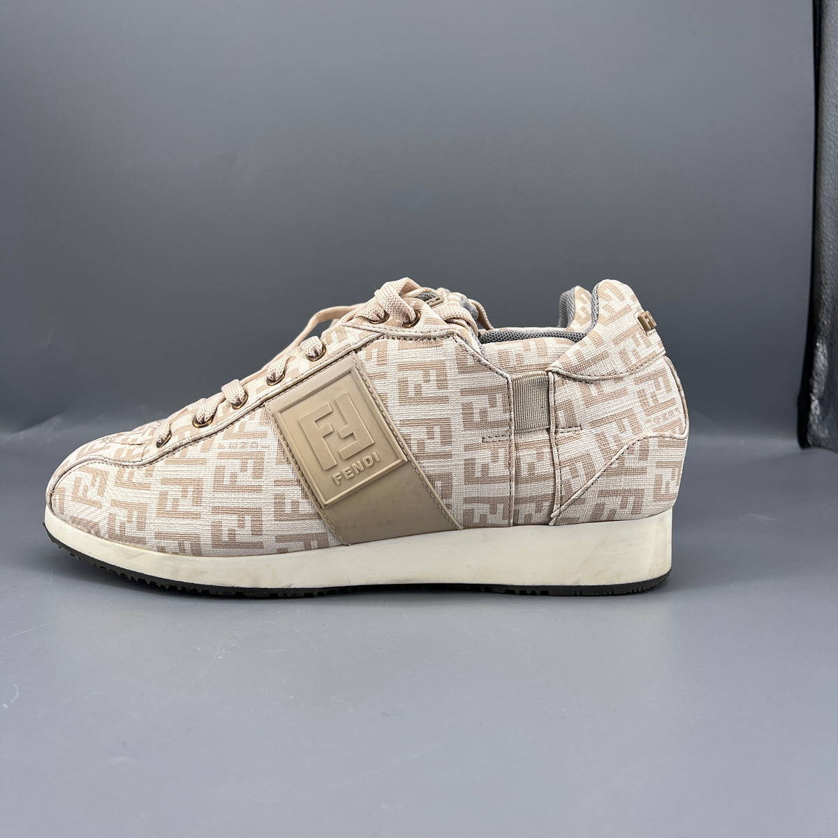 Fendi Beige Women Sneaker Shoes Size 37