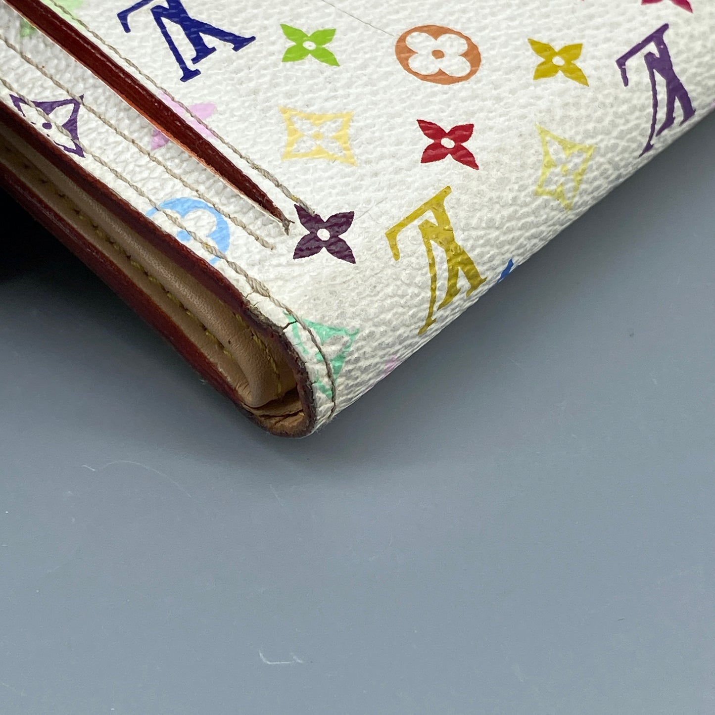 Louis Vuitton White Multicolor Monogram Wallet