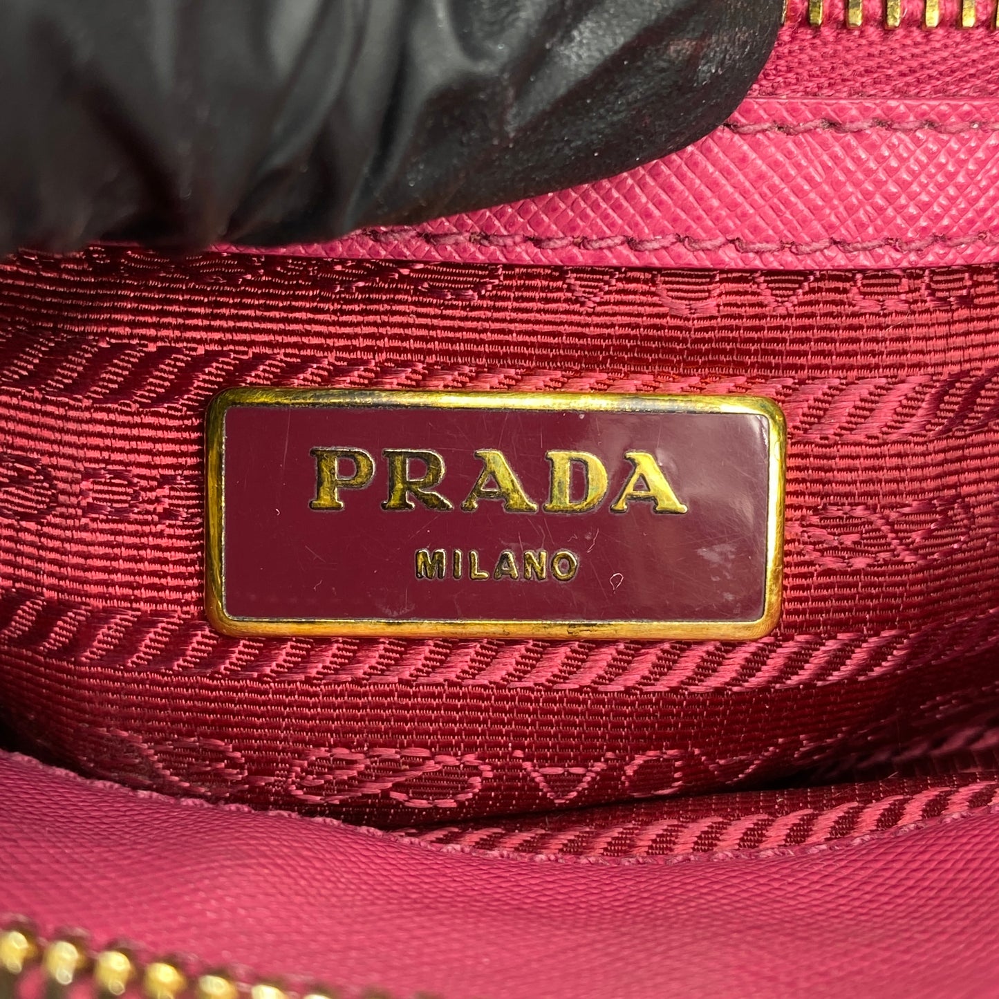 Prada Pink Saffiano Leather Galleria Handbag