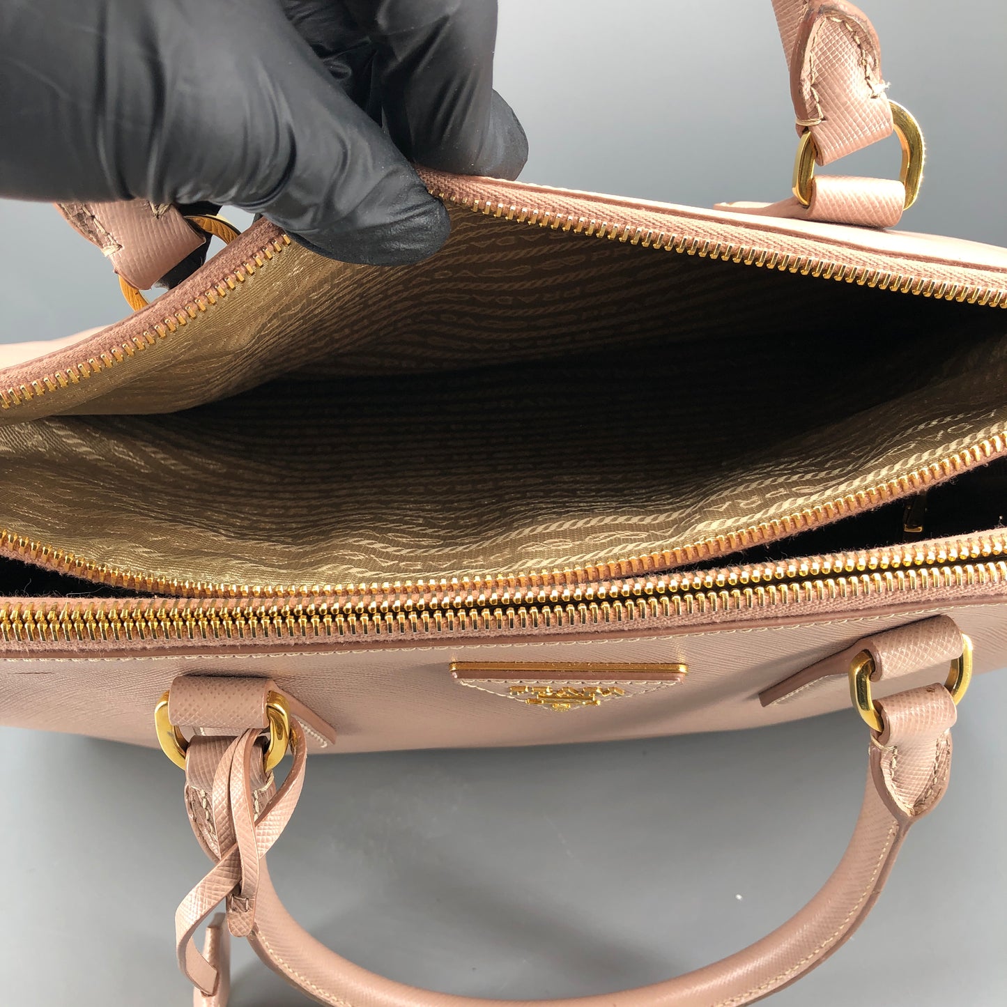 Prada Nude Saffiano Leather Galleria Large Tote Bag