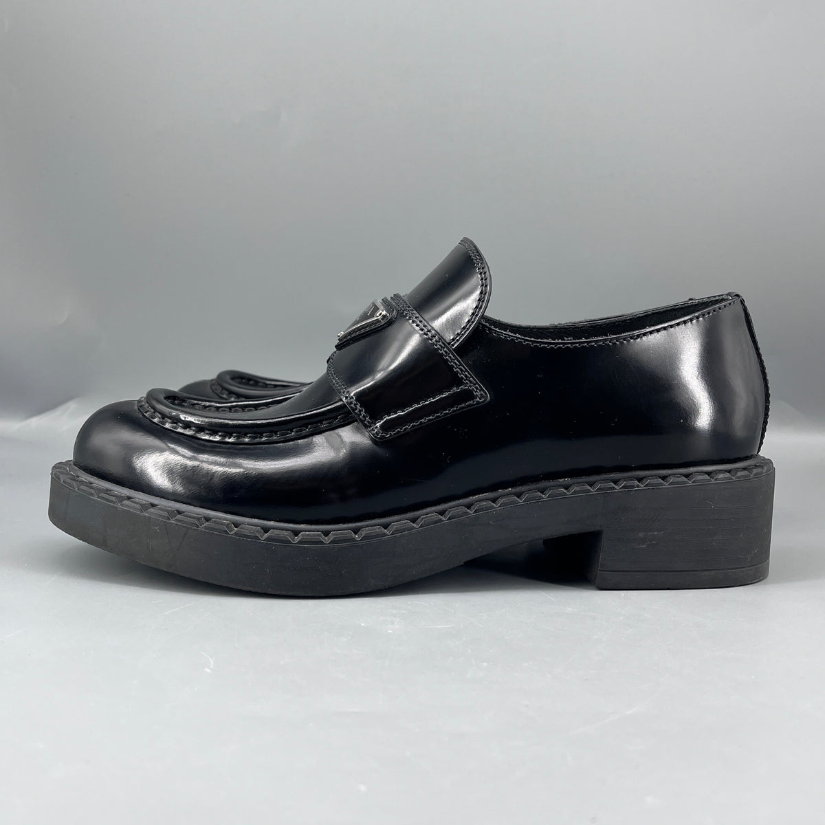 Prada Black Women Loafer Shoes Size 37