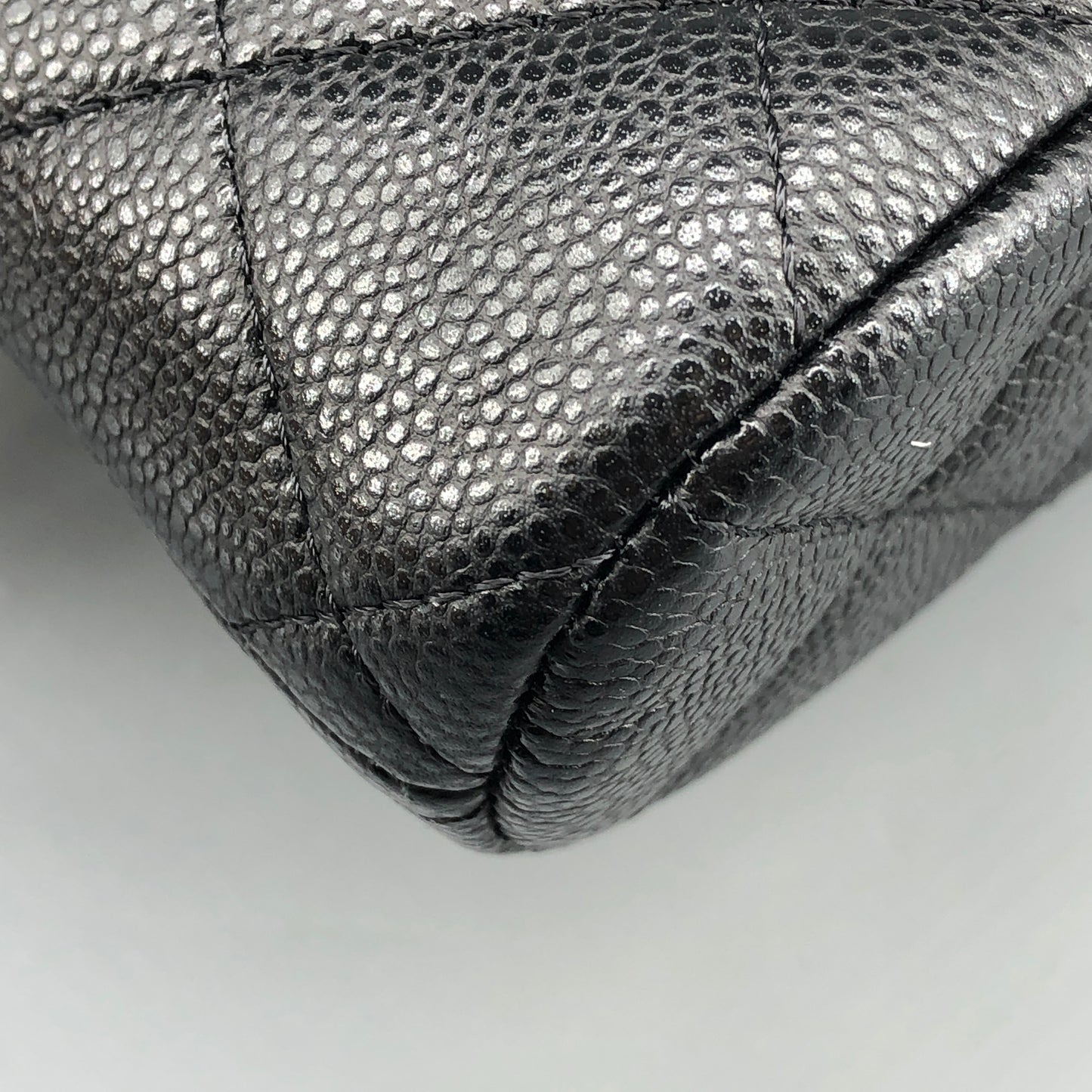 Chanel Black Caviar Quilted Mini Dome Chain Crossbody Bag
