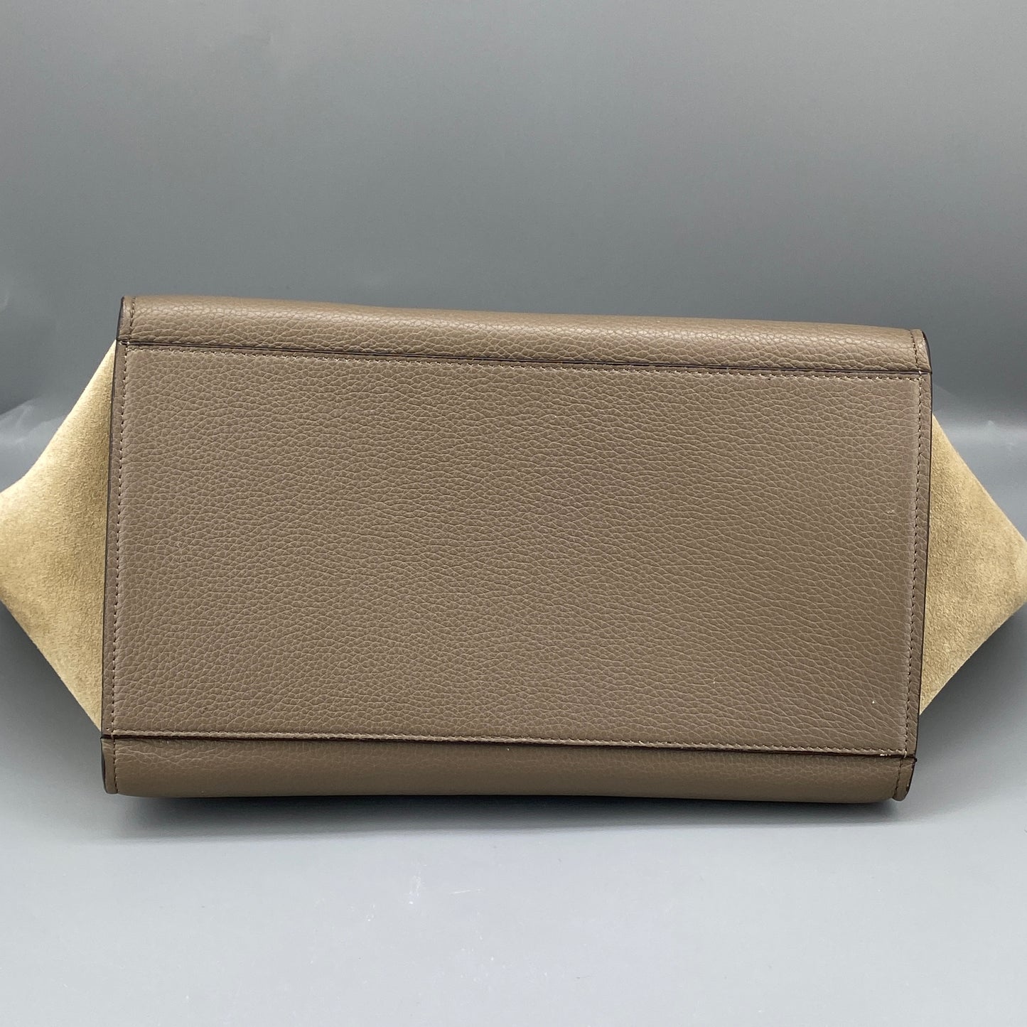 Celine Trapeze Medium Taupe Leather Suede Wing Bag
