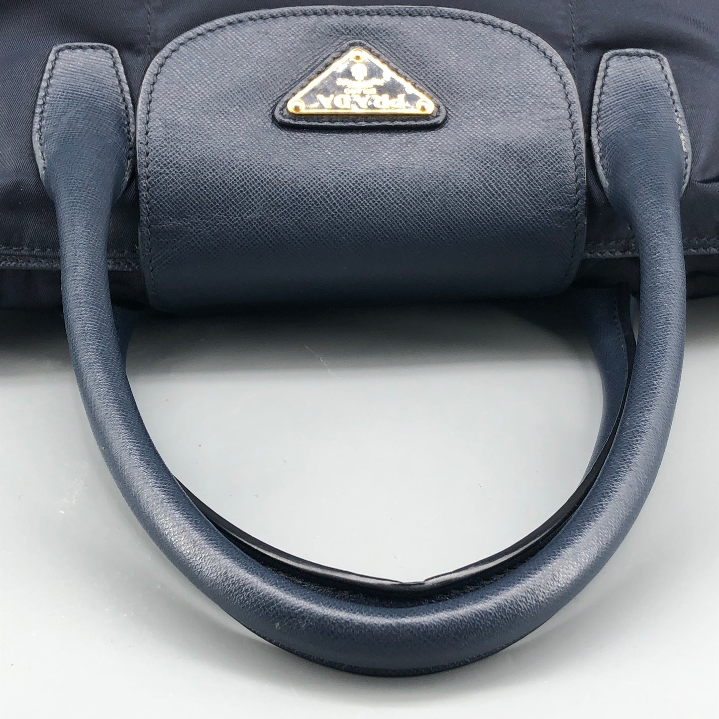Prada Re-Nylon Tote Handbag Navy Blue