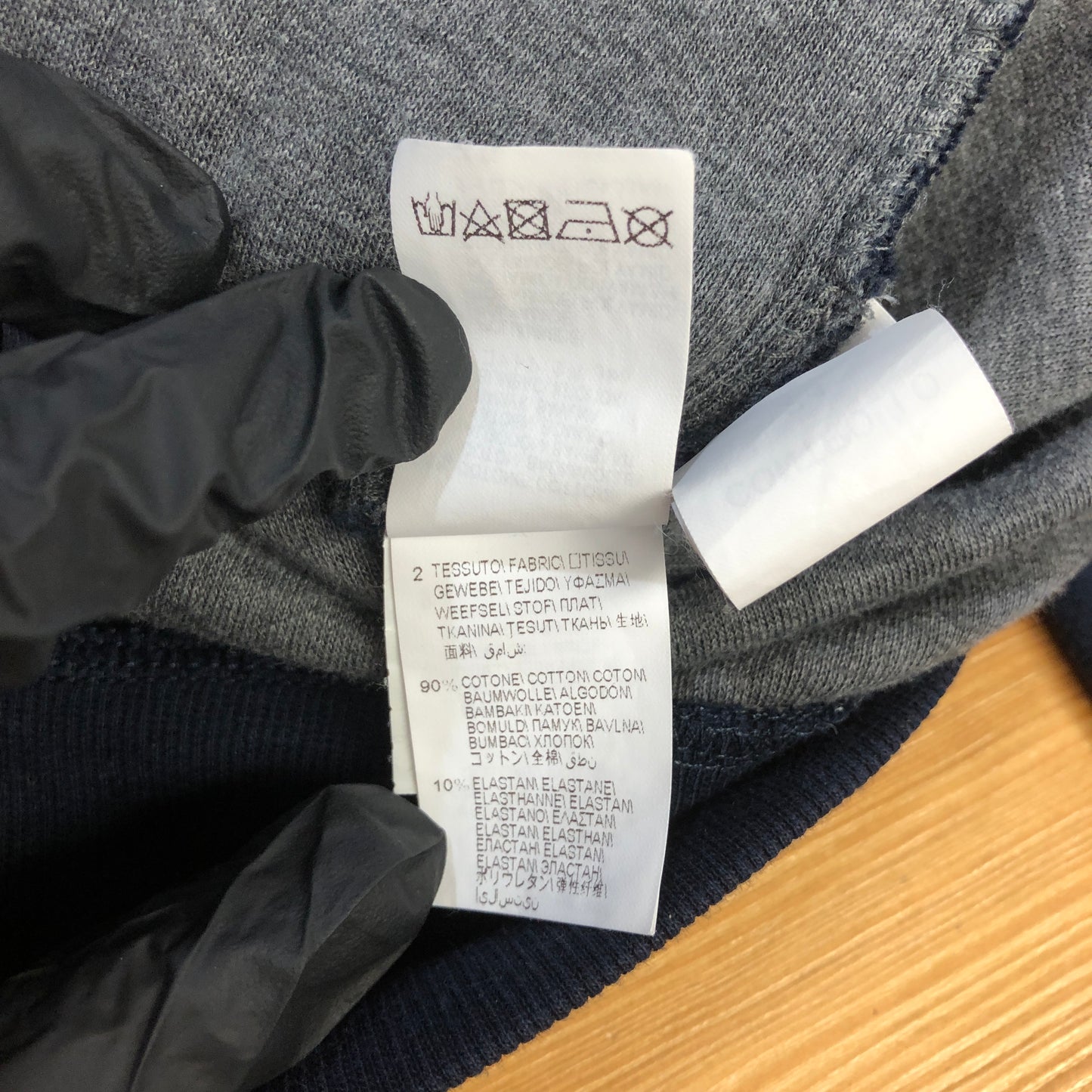 Brunello Cucinelli Grey & Navy Color-Block Zip-Up Hoodie Size S