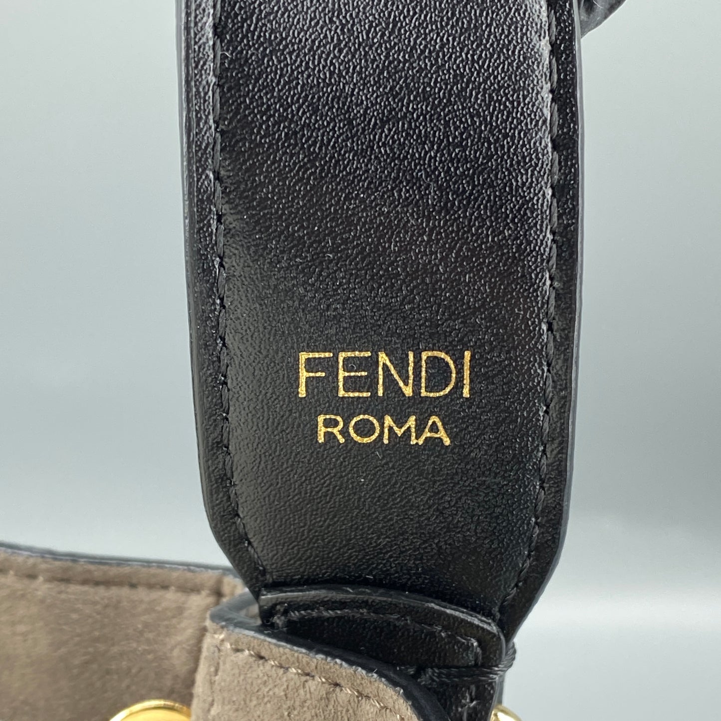 Fendi Brown FF Print Mini Drawstring Bucket Bag
