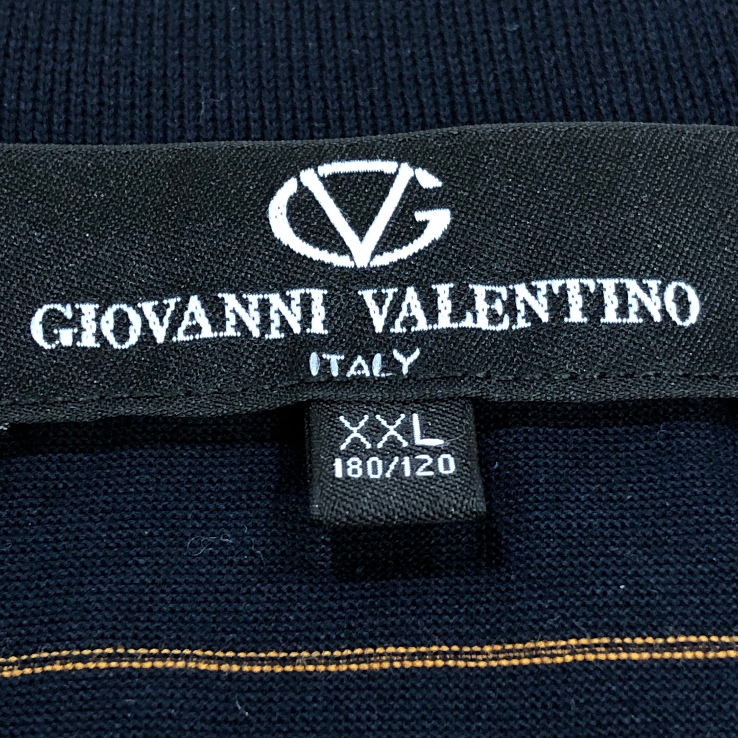 Giovanni Valentino Navy Blue Thin Stripe Short Sleeve Polo Shirt XXL