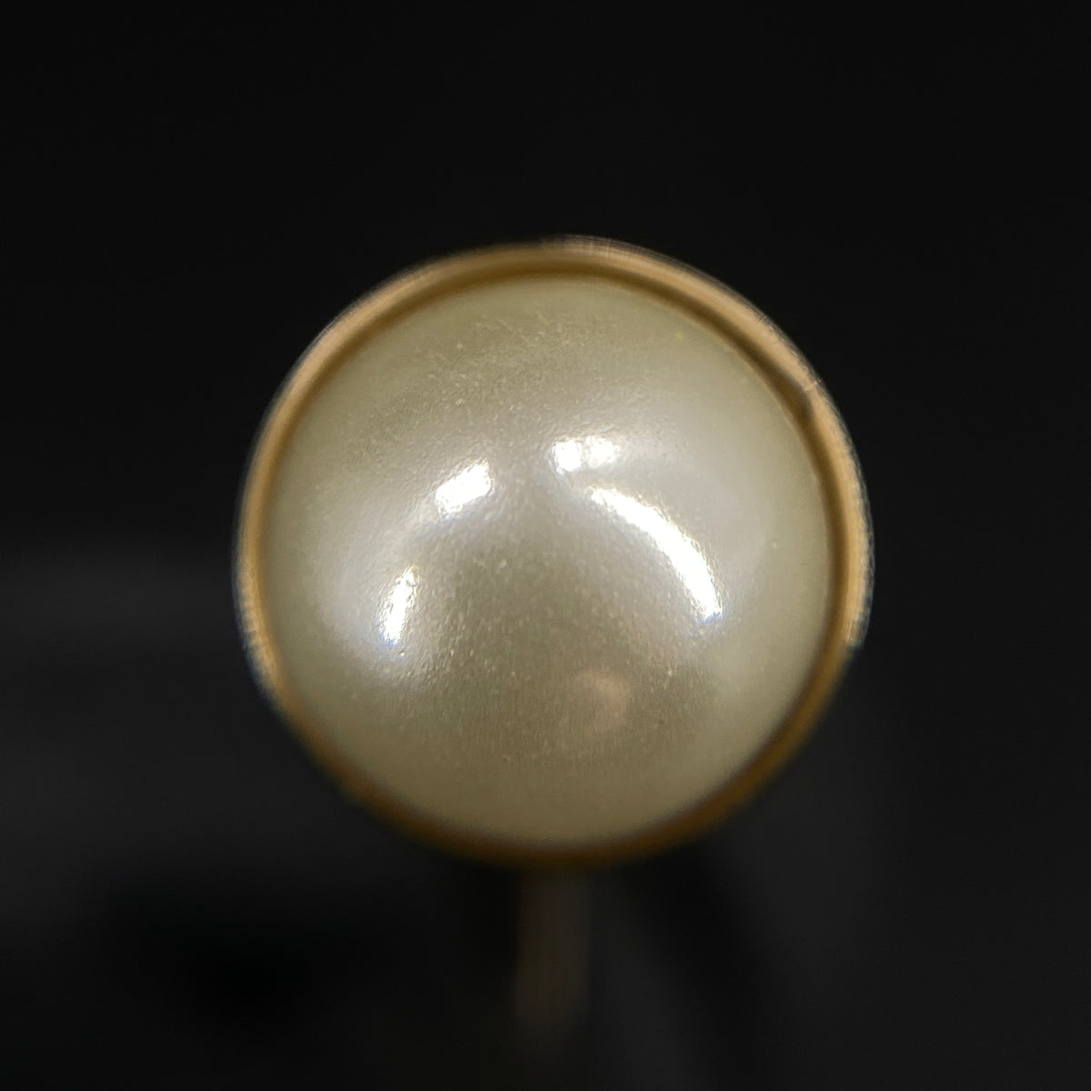 Christian Dior Gold Tone Double Pearl Stud Earrings