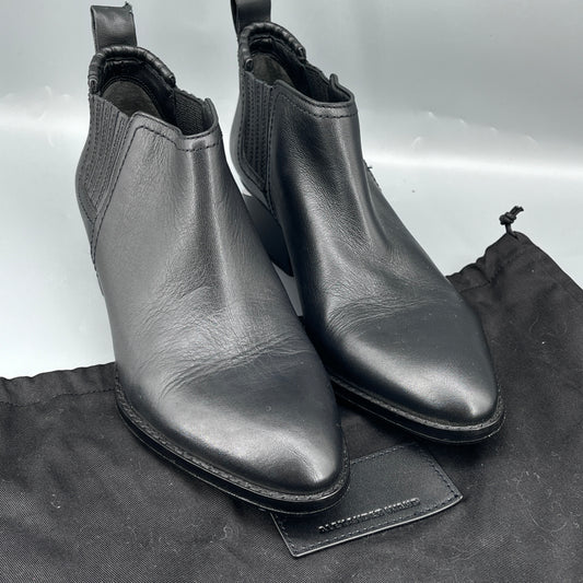 Alexander Wang Black Leather Chelsea Ankle Boots size 36.5