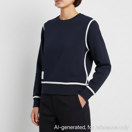 Thom Browne Classic Loopback 4-Bar Cotton Sweatshirt in Navy