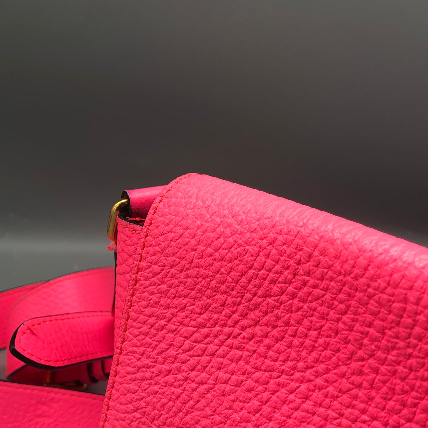 Burberry Pink Grained Leather Crossbody Bag