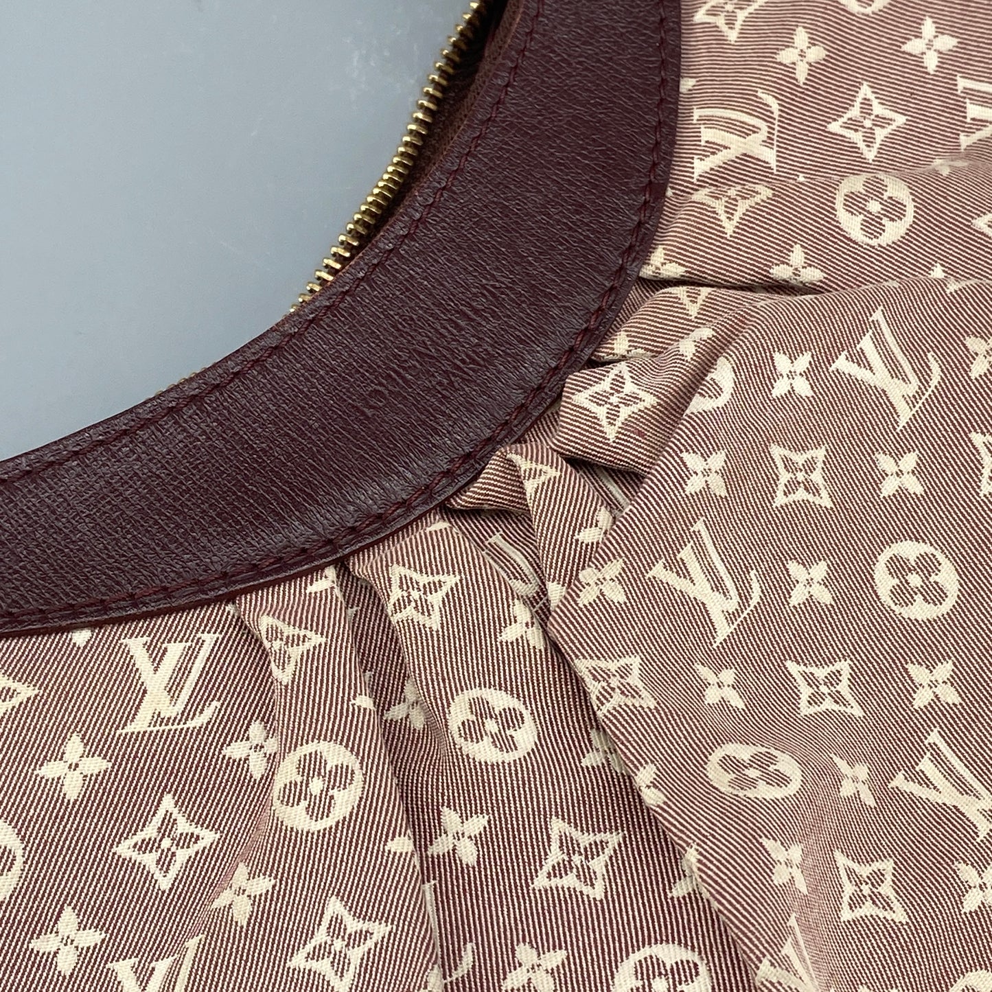 Louis Vuitton Dusty Rose Denim Monogram Mini Lin Hobo Shoulder Bag