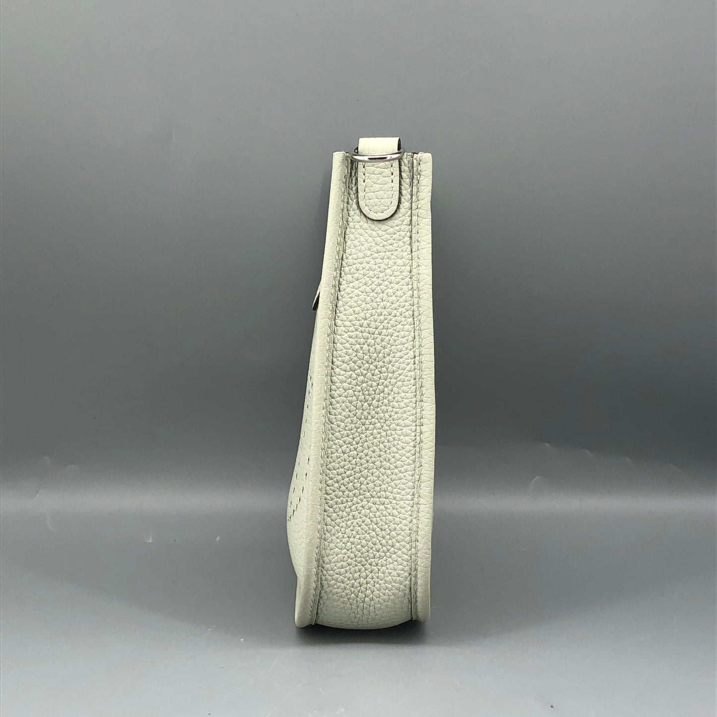 Hermes Mini Evelyne 2024 TPM Light Grey-White tong with Subtle Green Undertone