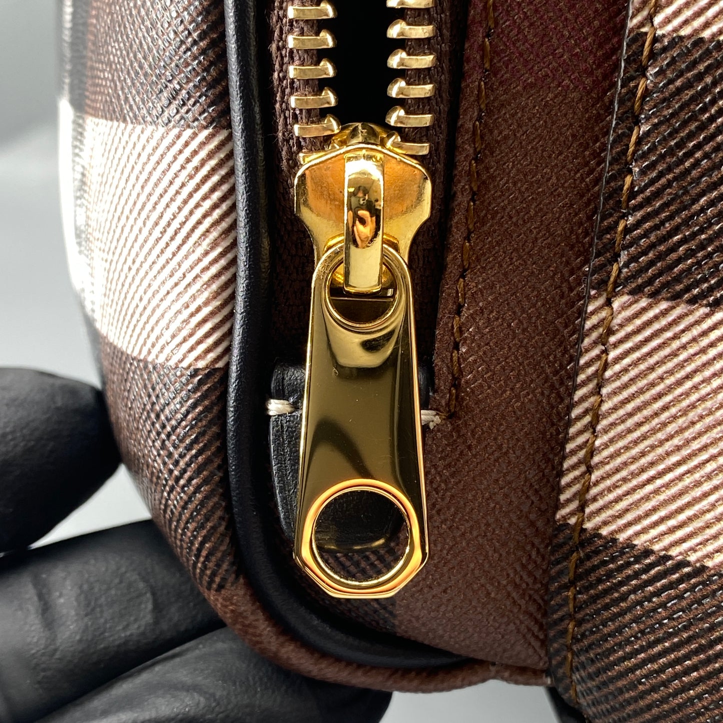 Burberry Brown Check Drawstring Backpack Bag