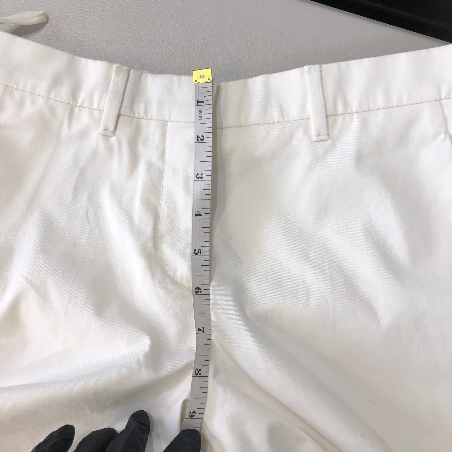 Miu Miu White Cotton-Blend Cropped Trousers Size 38