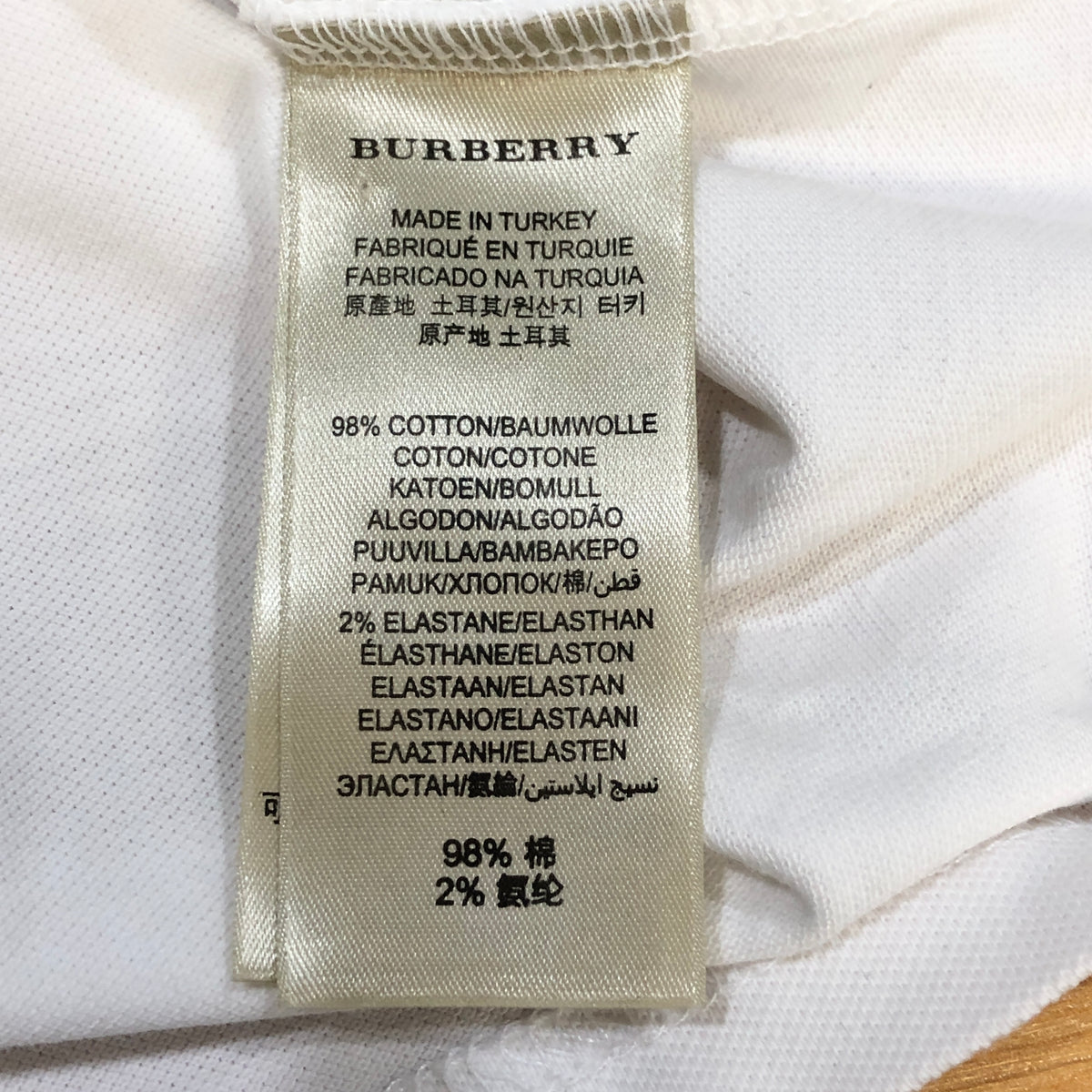 Burberry White Polo Shirt Size S