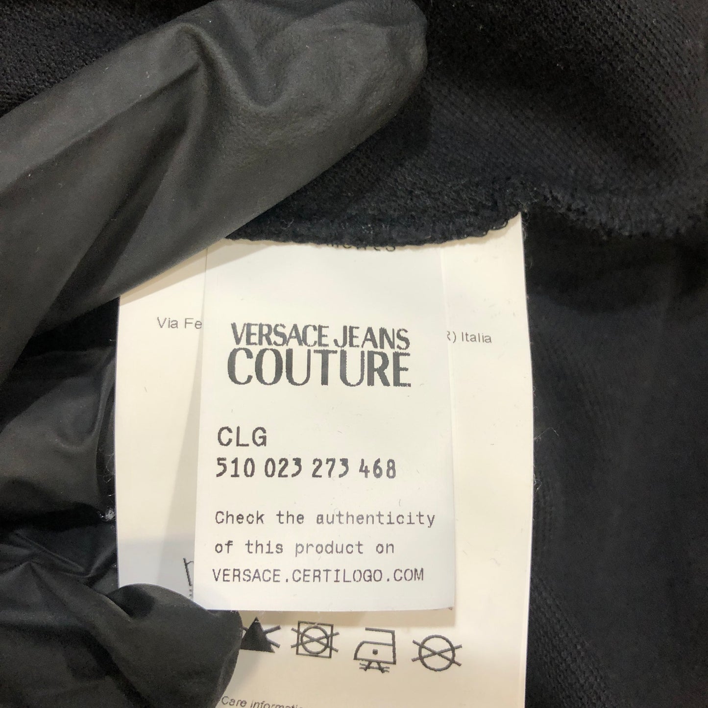 Versace Jeans Couture Logo Polo Shirt Size L Black
